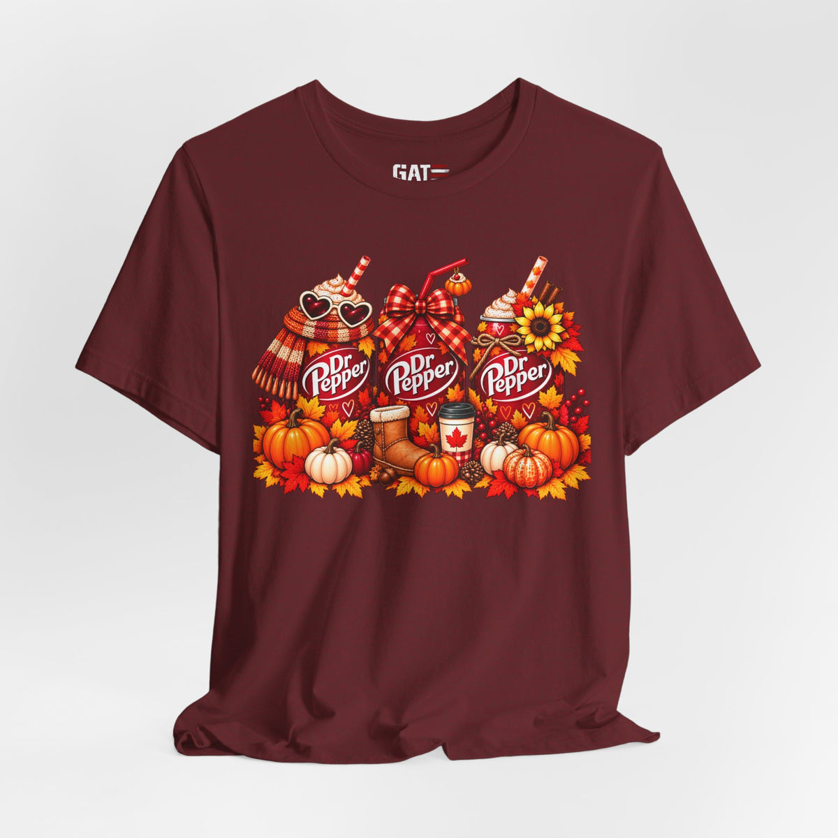 Dr Pepper Pumpkin Spice Tee — Autumn Fall Soda Graphic T-Shirt