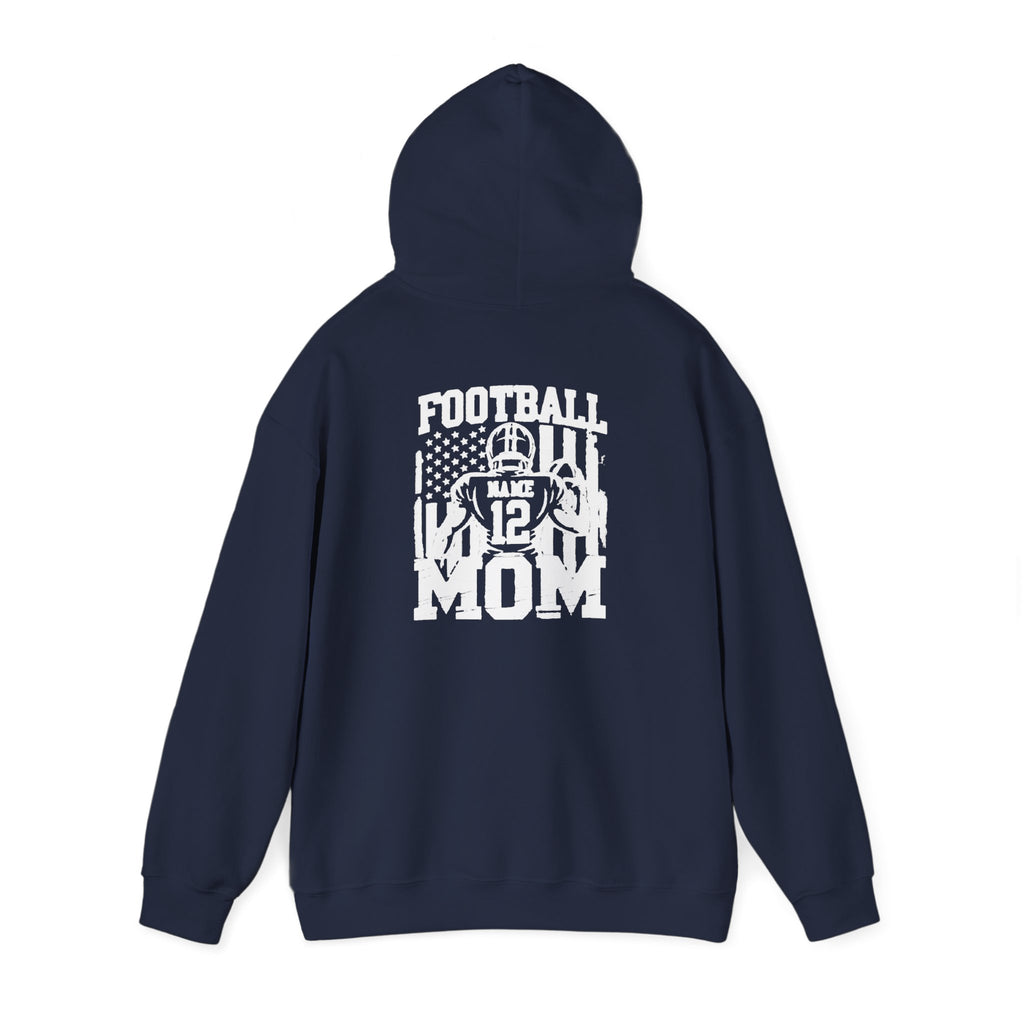 Football Mom Personalized Comfort Hoodie Custom Player Name Number Game Day Tee