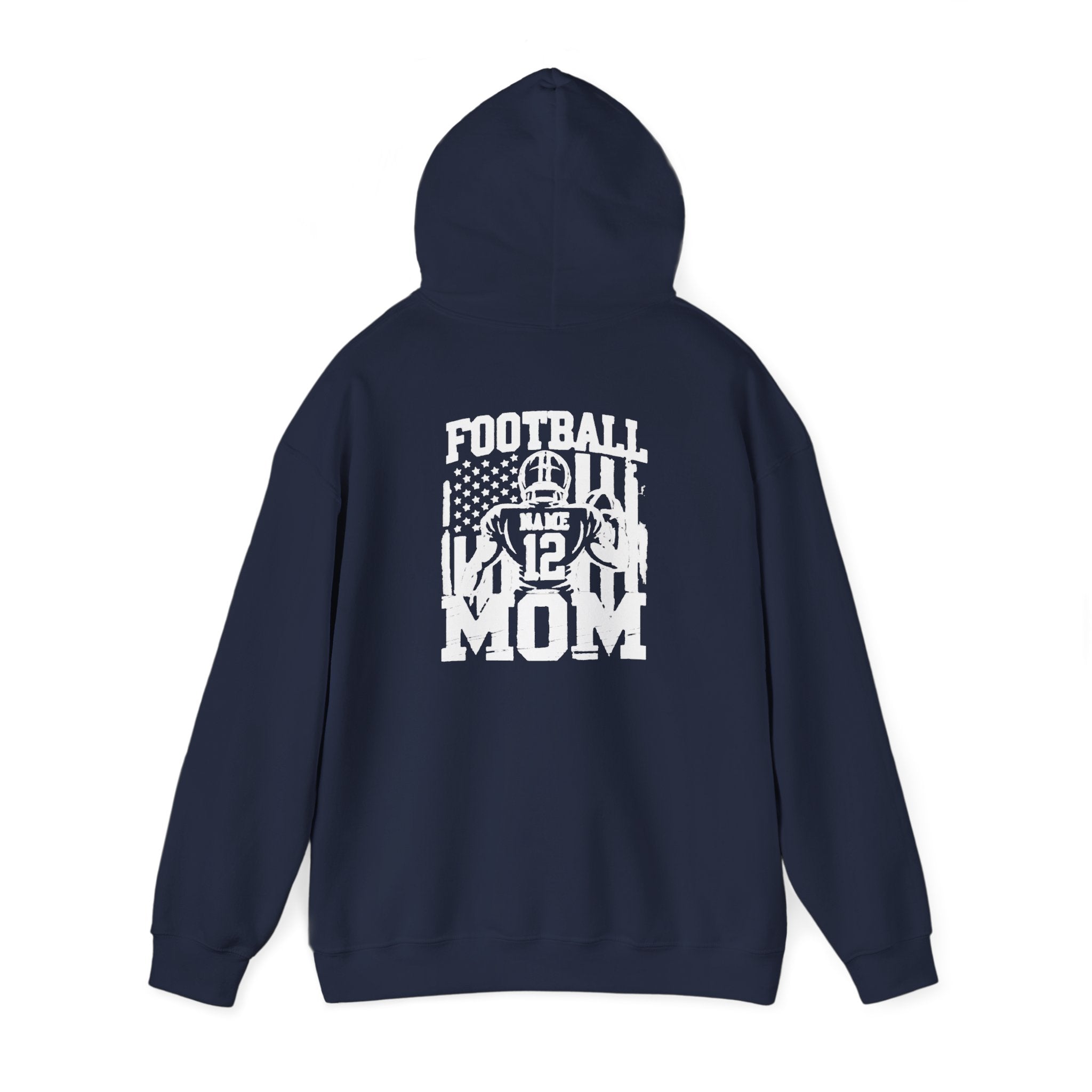 Football Mom Personalized Comfort Hoodie Custom Player Name Number Game Day Tee