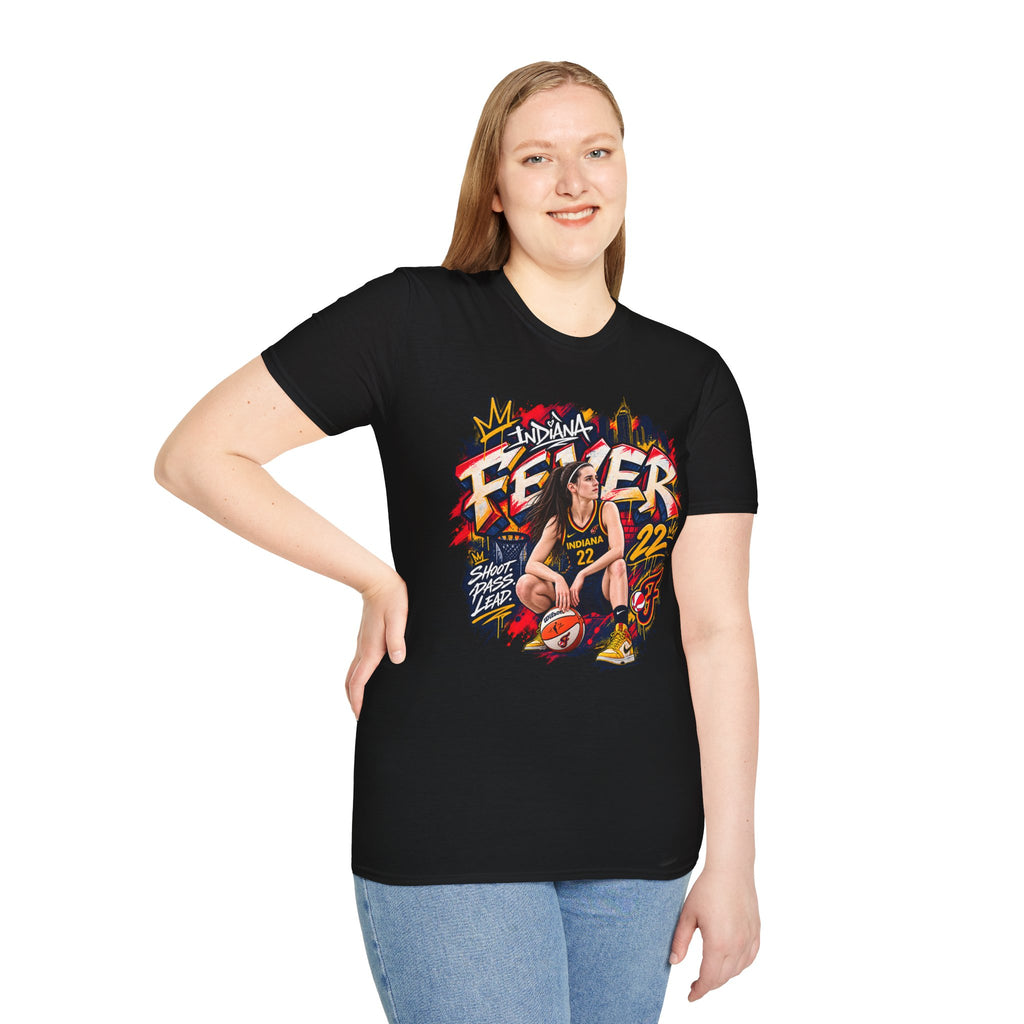 Caitlin Clark Indiana Fever WNBA Basketball Graphic T Shirt Women's Fan Tee