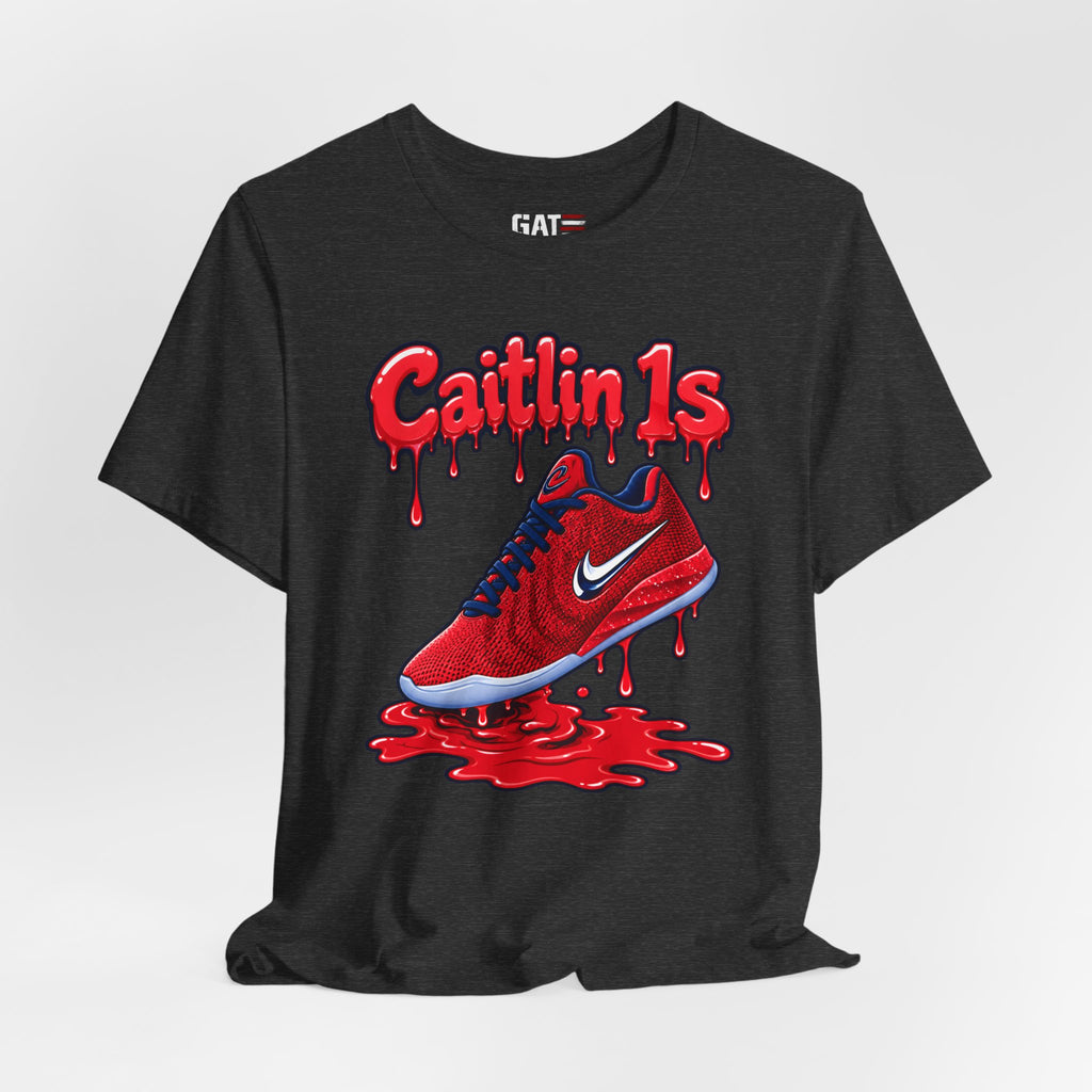 Caitlin Clark Caitlin 1s USA Reds Paint Sneaker Shirt