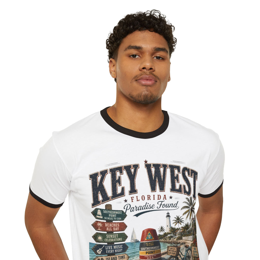 Key West Paradise Vintage Ringer Tee