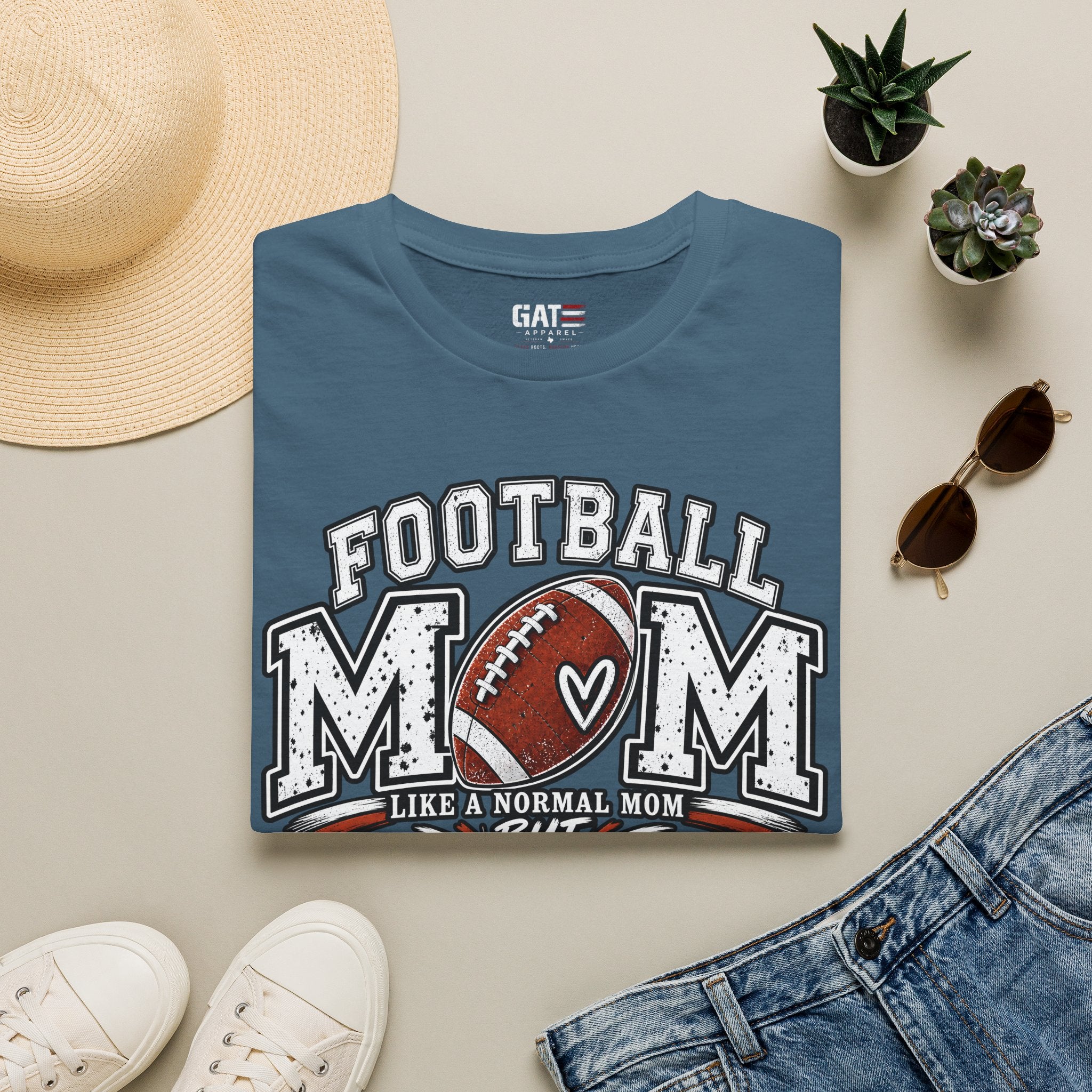 Football Mom Gildan Soft Style T-Shirt — Loud & Proud Vintage Football Mom Tee