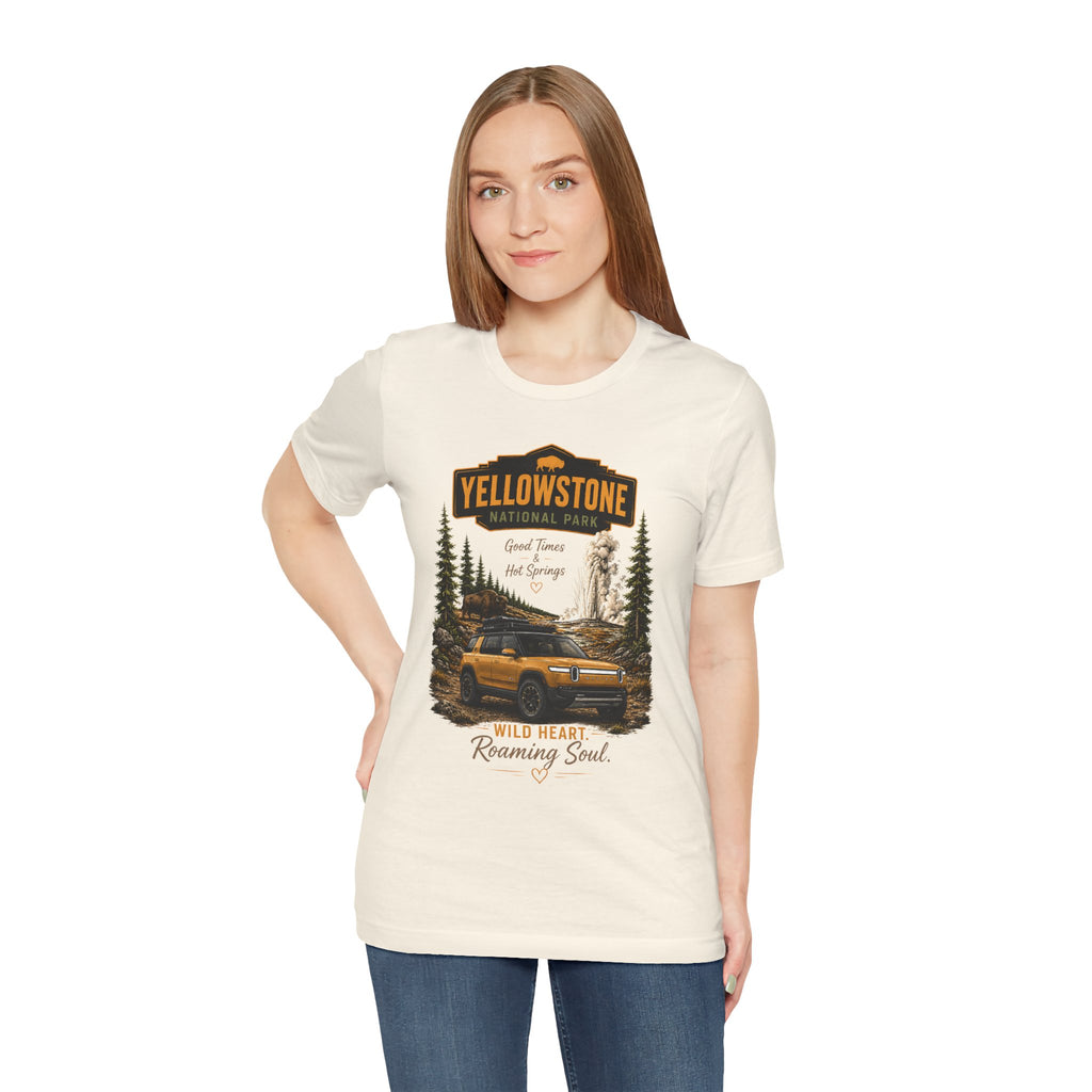 Yellowstone National Park Tee — "Wild Heart Roaming Soul" Adventure T‑Shirt