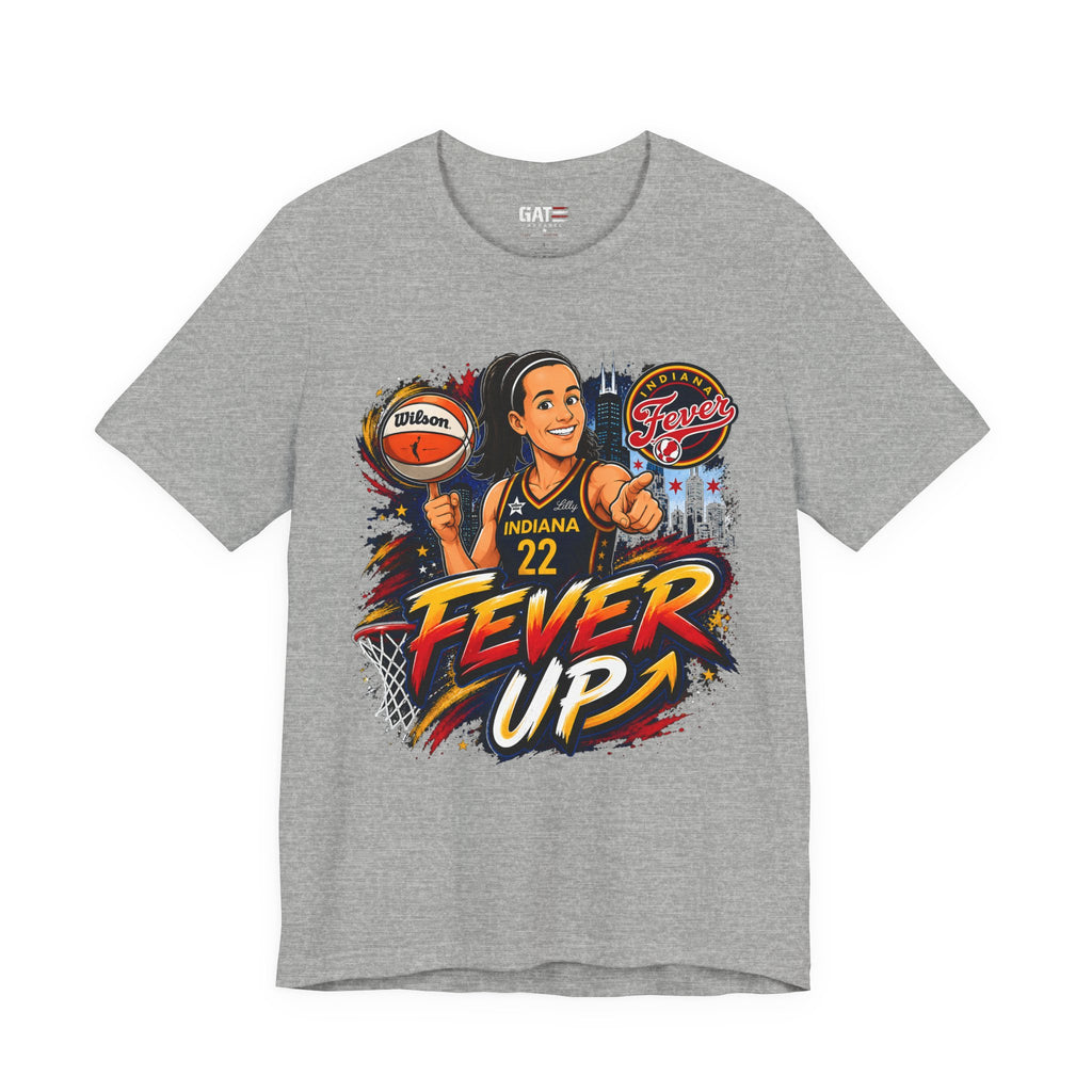 Caitlin Clark Indiana Fever #22 T-Shirt Fever Up WNBA Basketball Graphic Tee