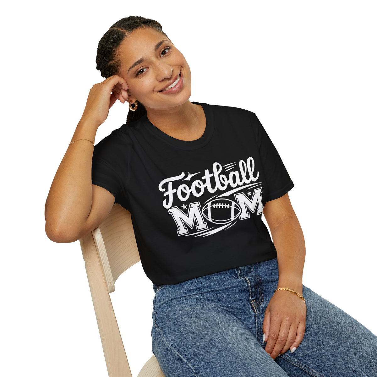 Personalized Football Mom Shirt | Name & Number Tee Style 7