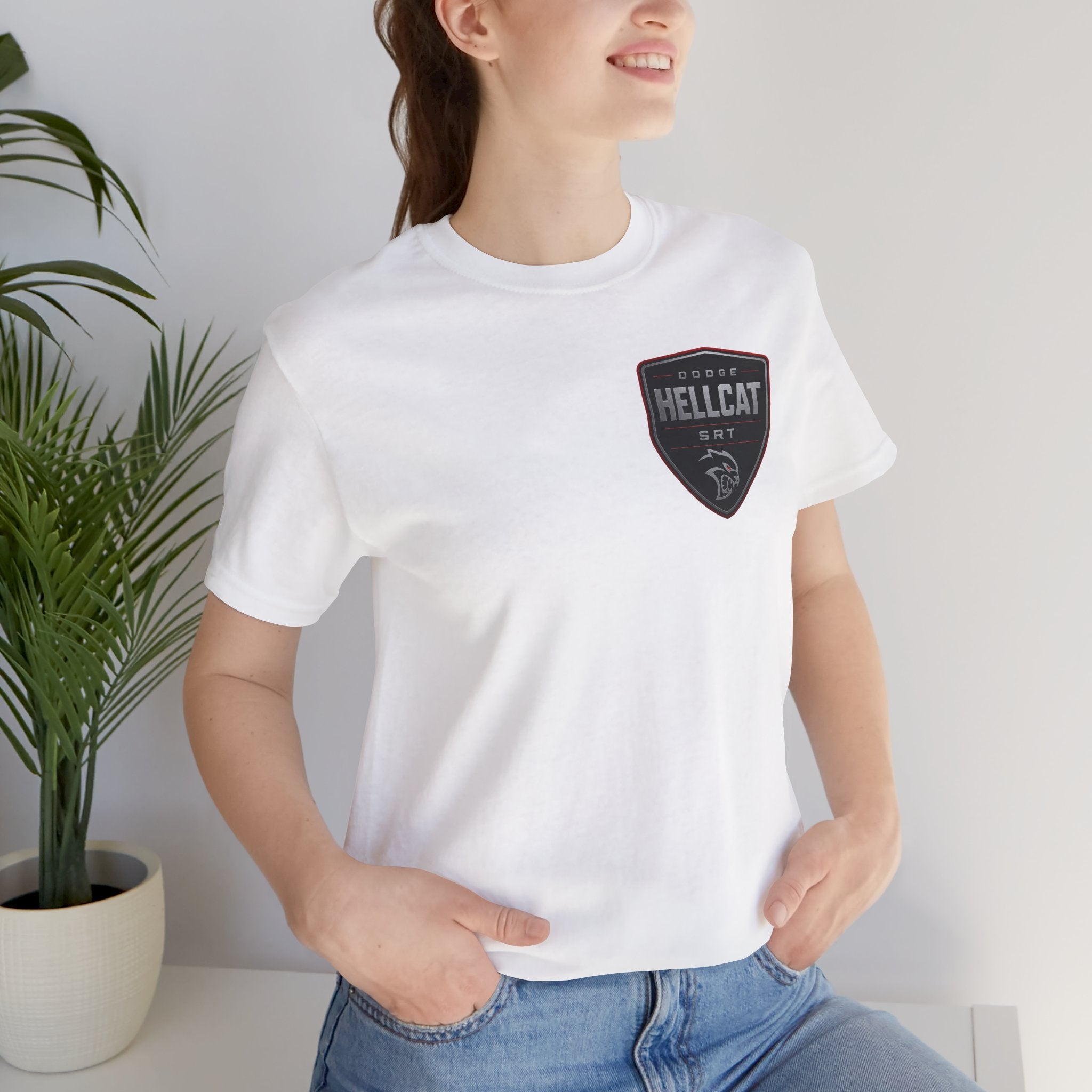 Dodge Hellcat SRT Graphic Tee — Muscle Car Illustration & Specs T-Shirt