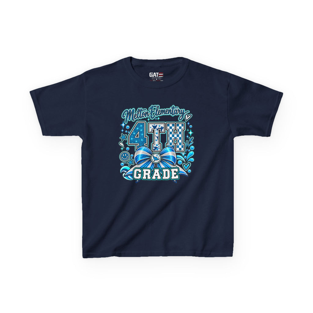 Melton 4th Grade Kids T‑Shirt — Ribbon Design