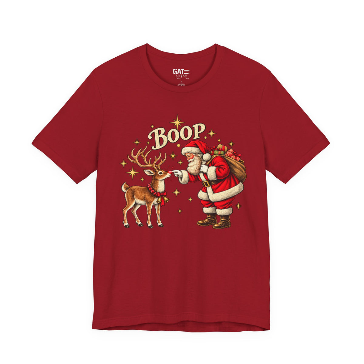 Santa and Reindeer Boop Christmas Graphic T-Shirt - product image 11