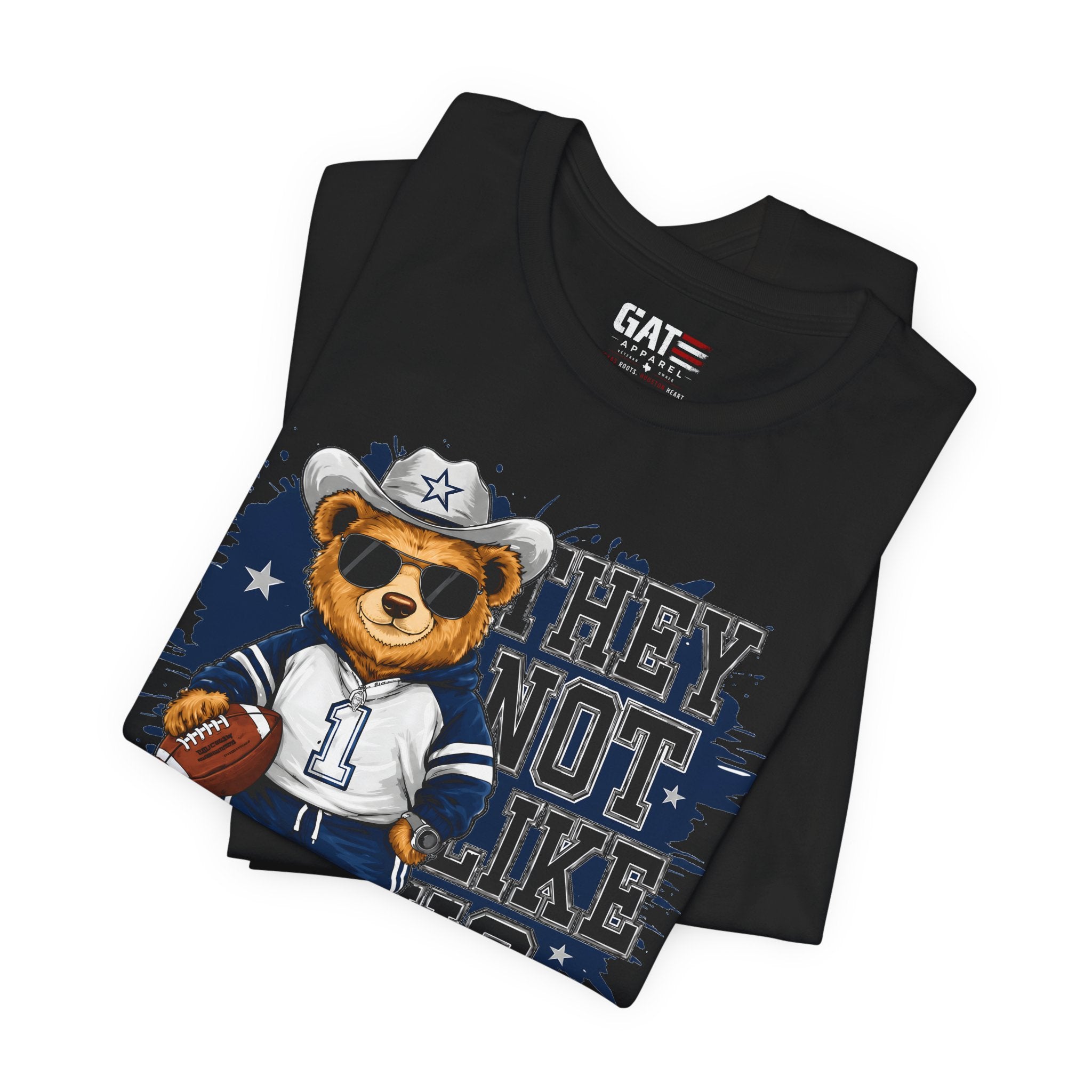 Custom Name and Number Shirt, Personalized Dallas Football Fan Tee, Blue and Silver Jersey Style Back Design