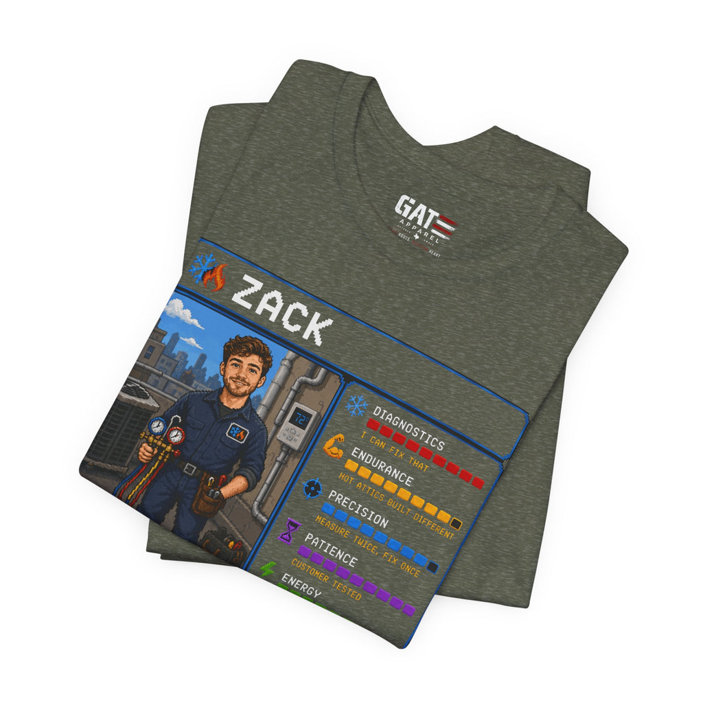 Custom HVAC Technician RPG Character Shirt| Personalized HVAC Tech Gift