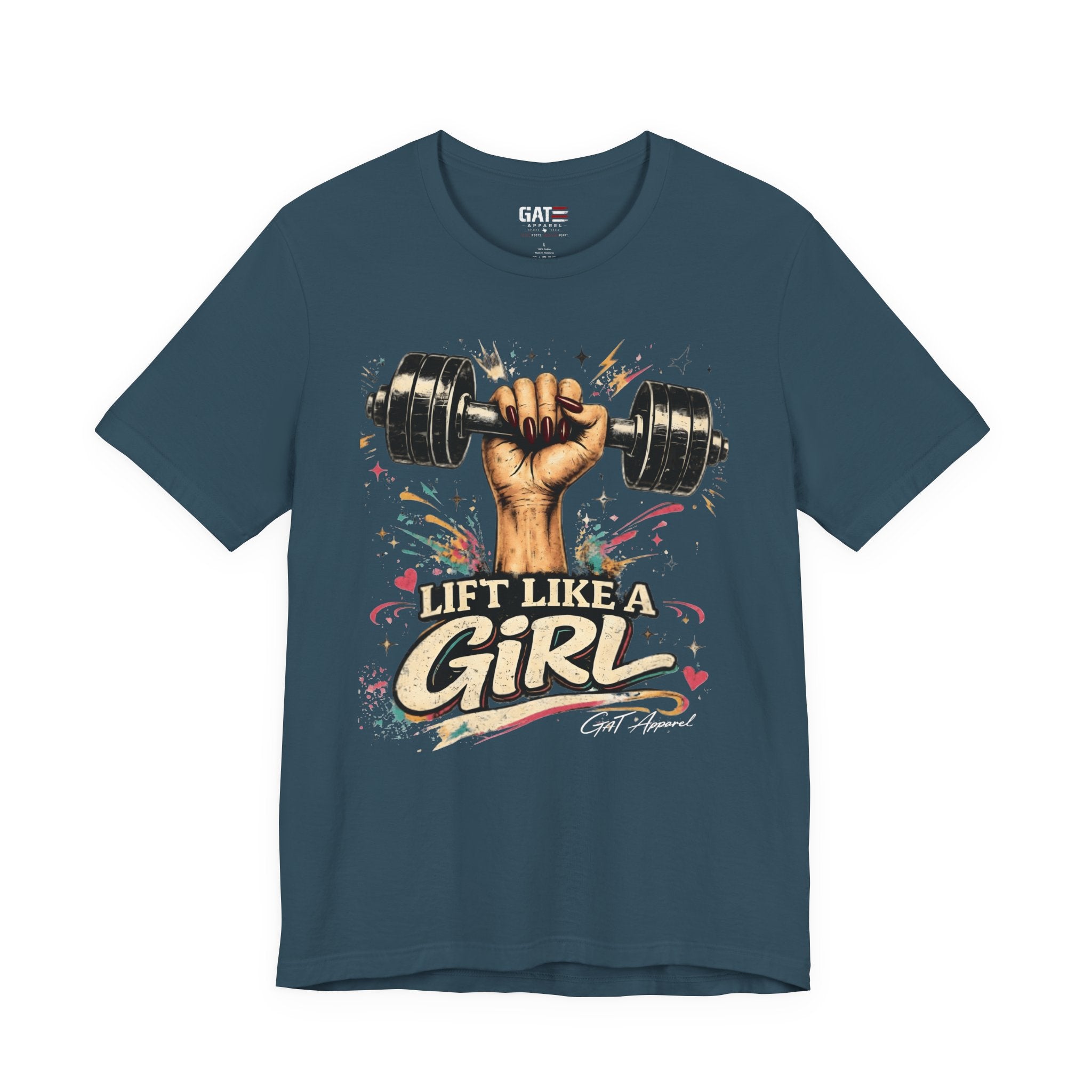 Lift Like A Girl Shirt, Women's Gym Shirt, Weightlifting Tee, Cute Fitness Shirt, Workout Gift for Women