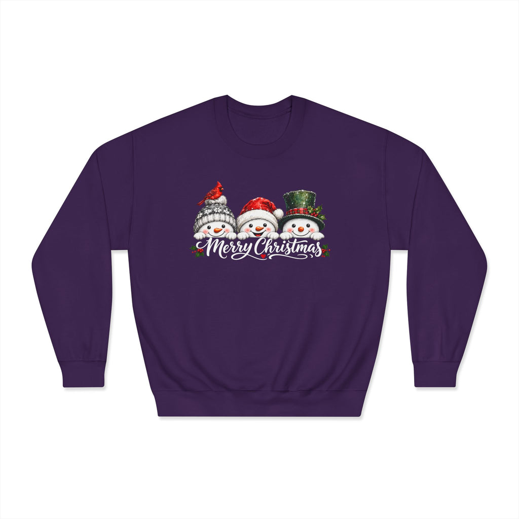 Merry Christmas Snowman Crewneck Sweatshirt - product mockup view 8