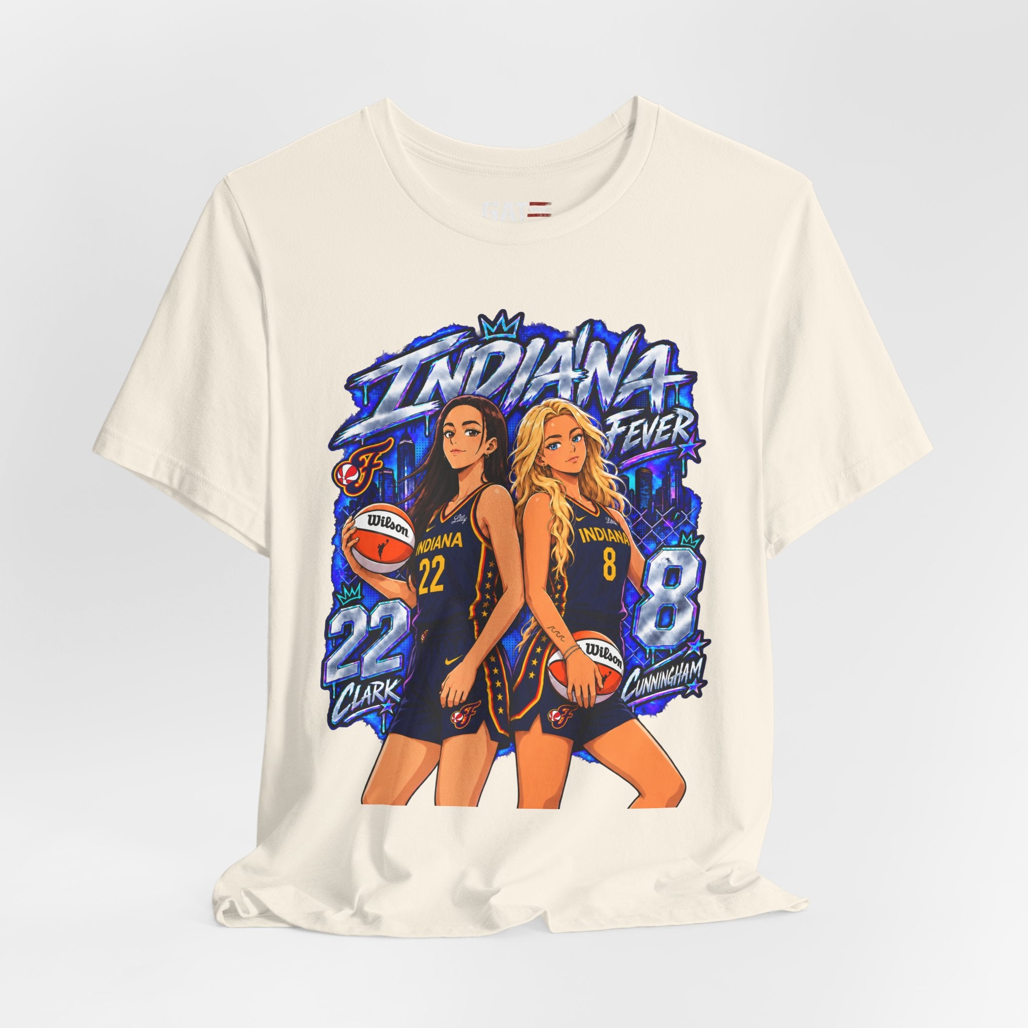 Caitlin Clark Sophie Cunningham Indiana Fever Anime Shirt WNBA Basketball Tee