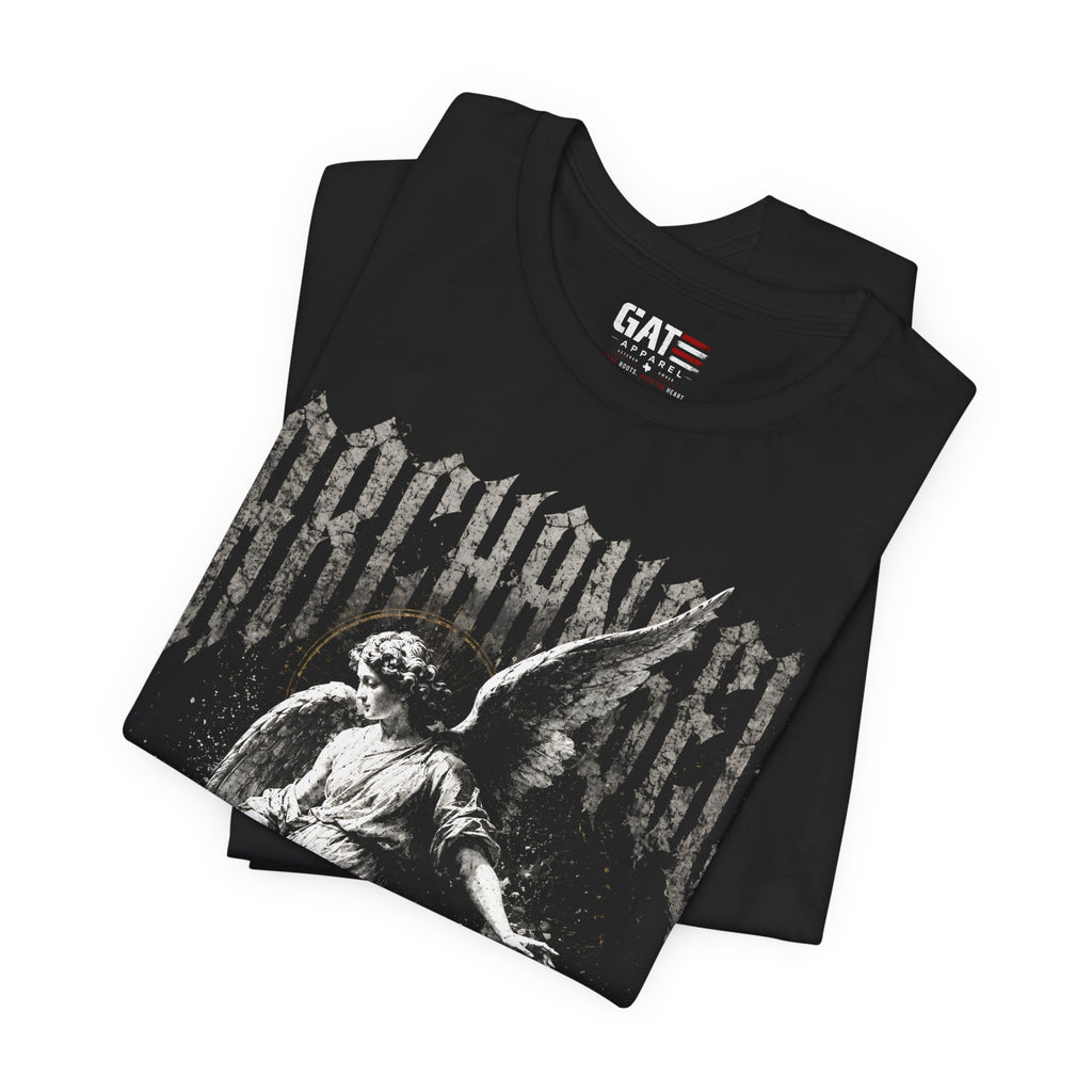 Archangel Graphic Tee — Strength, Mercy & Justice Angel T-Shirt