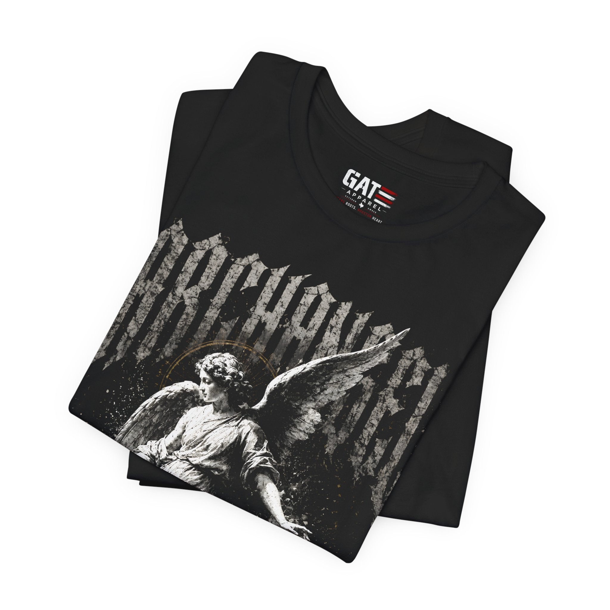 Archangel Graphic Tee — Strength, Mercy & Justice Angel T-Shirt