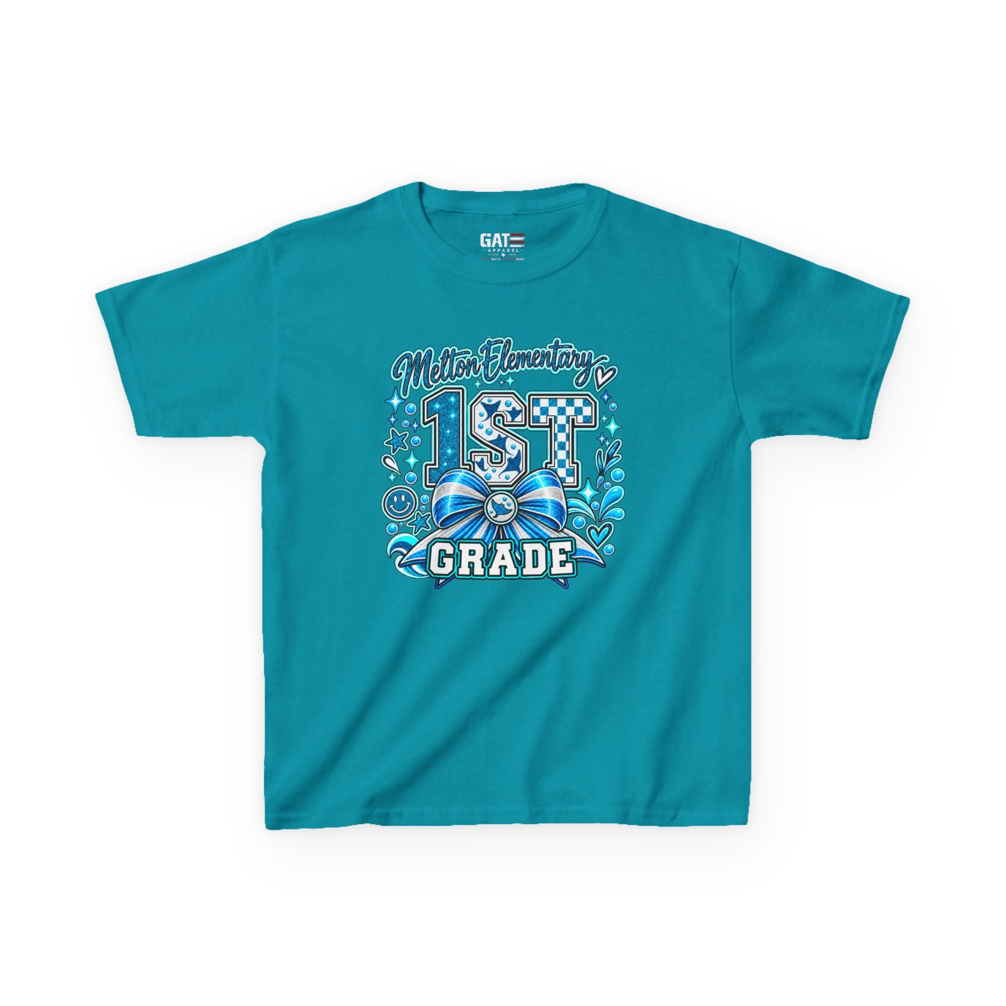 Melton 1st Grade Kids T‑Shirt — Ribbon Design