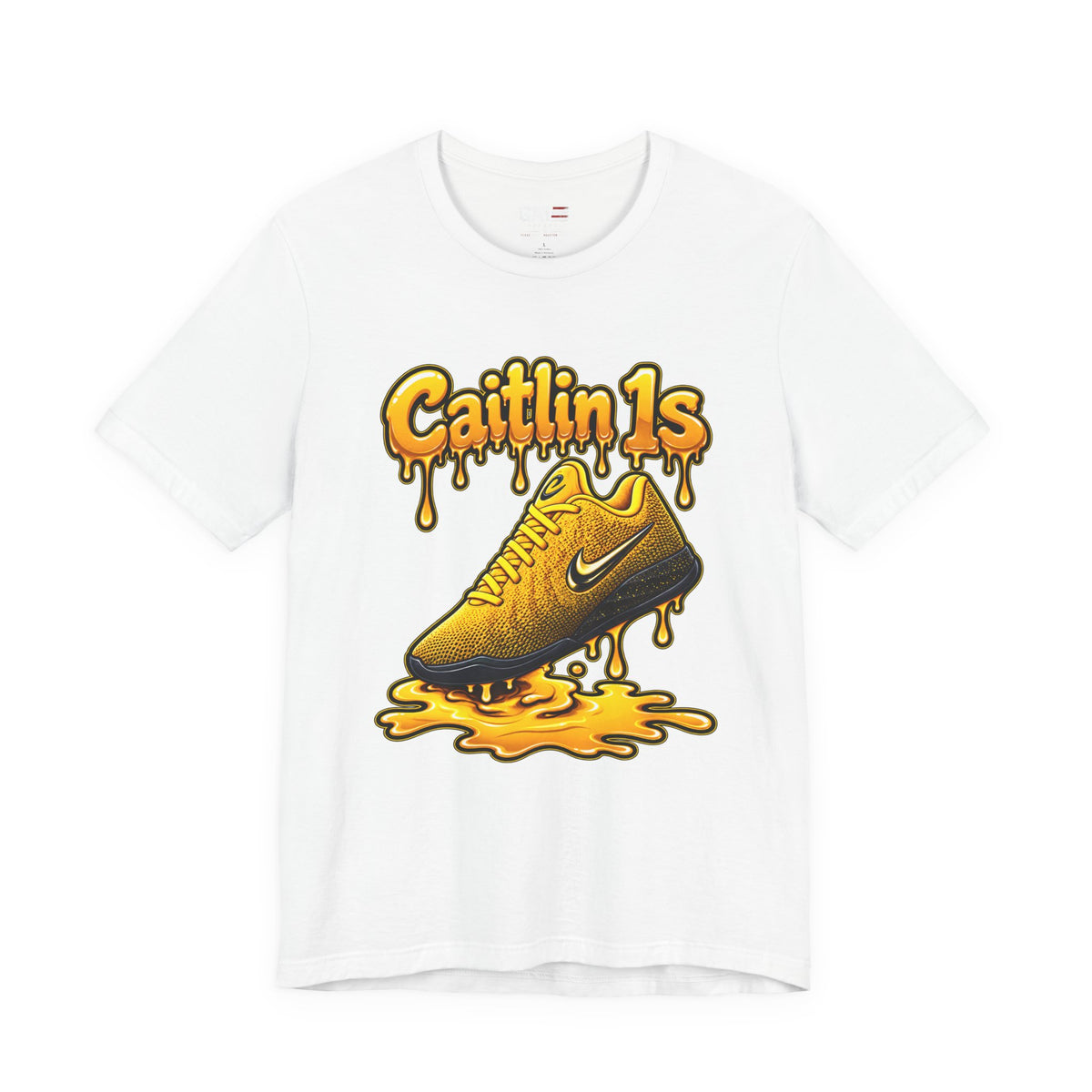 Caitlin Clark Caitlin 1s Iowa Yellow Paint Sneaker Shirt