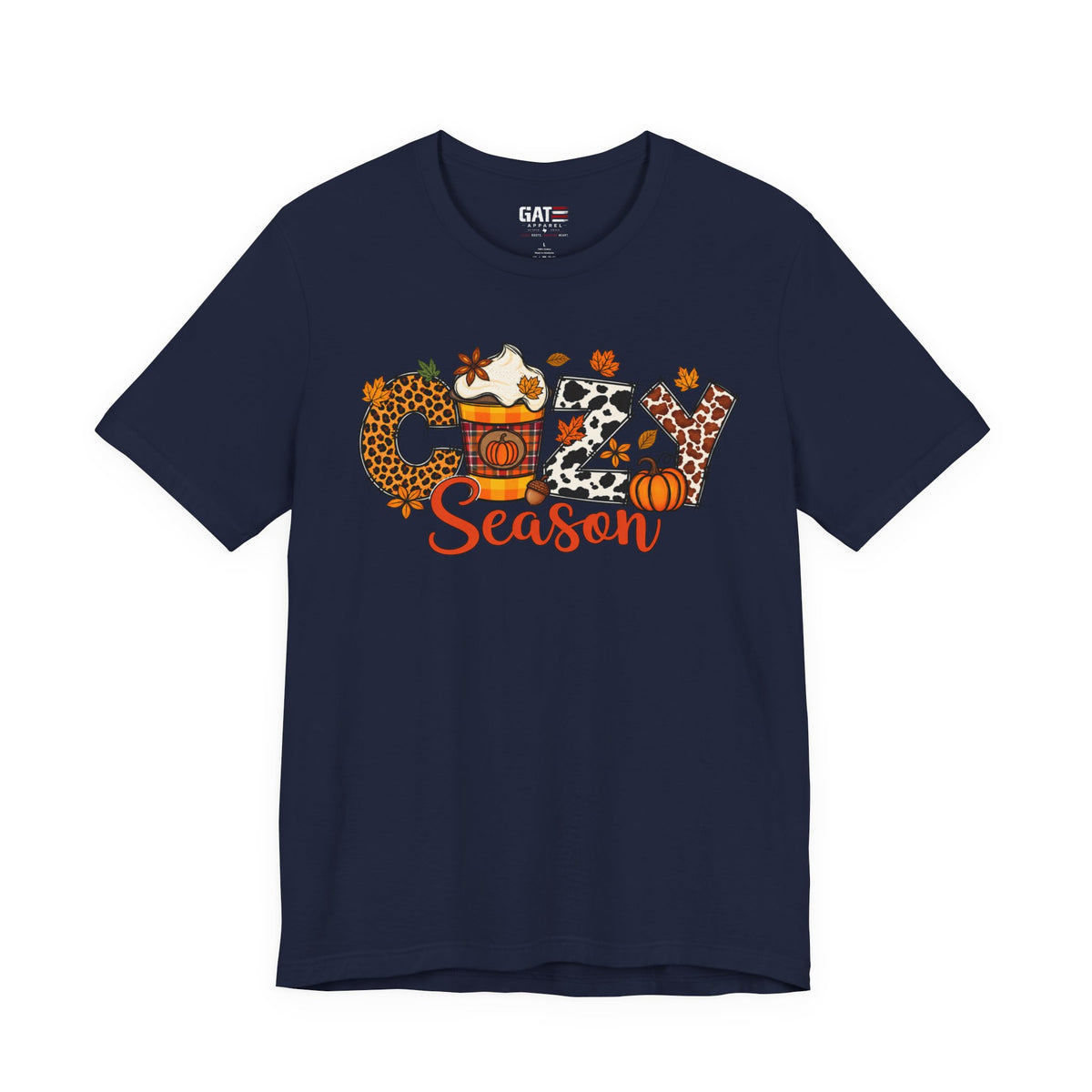 Cozy Season Fall Winter Coffee Shirt - product mockup view 5