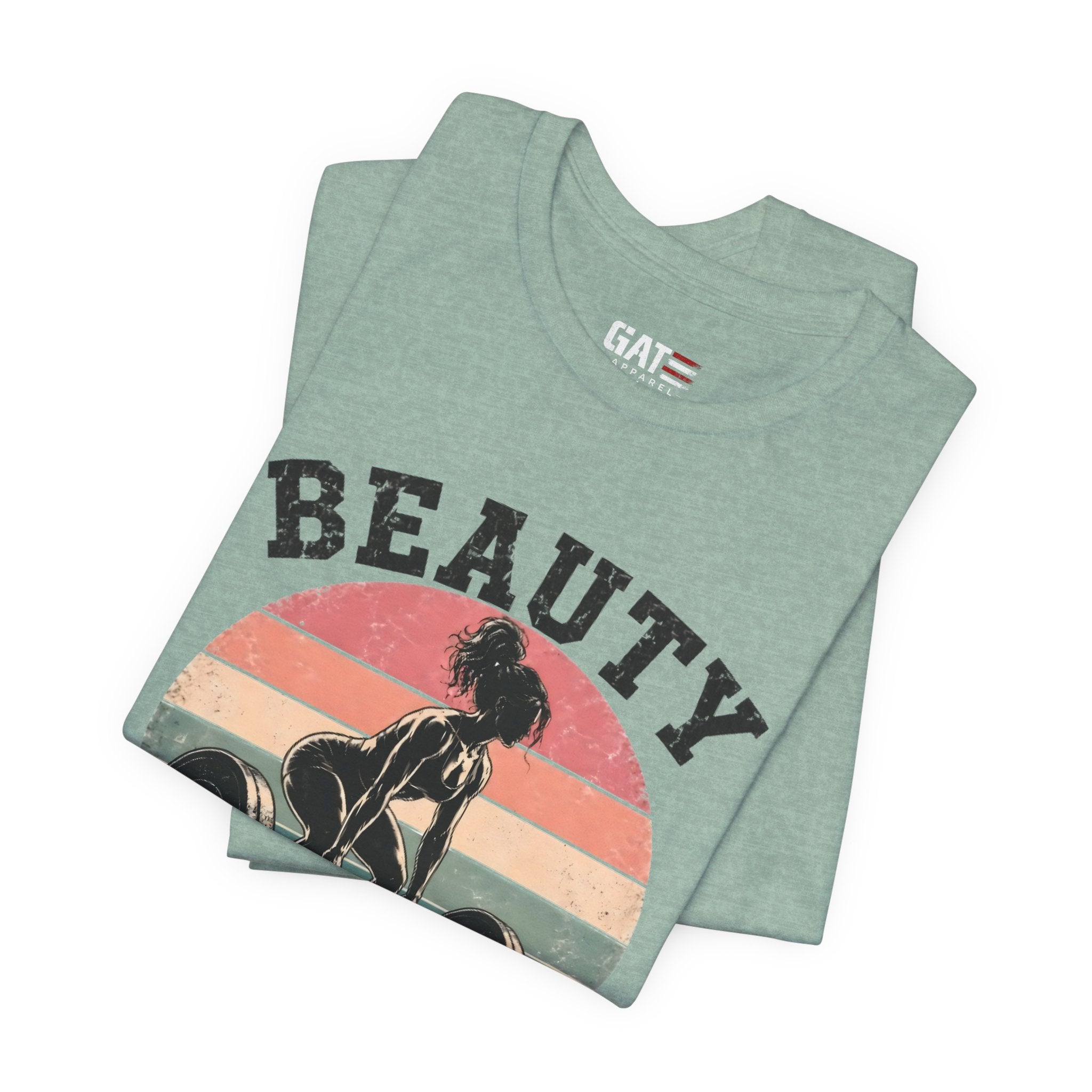 Beauty But Still A Beast Shirt, Retro Gym Shirt for Women, Weightlifting Tee, Fitness Gift, Cute Workout Shirt