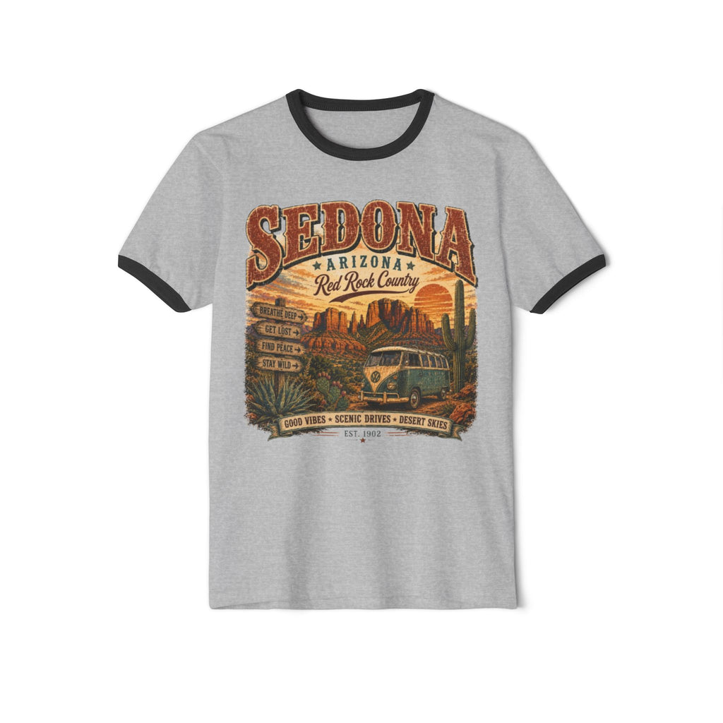 Sedona Arizona Vintage Van Ringer Tee — Red Rock Road Trip T-Shirt