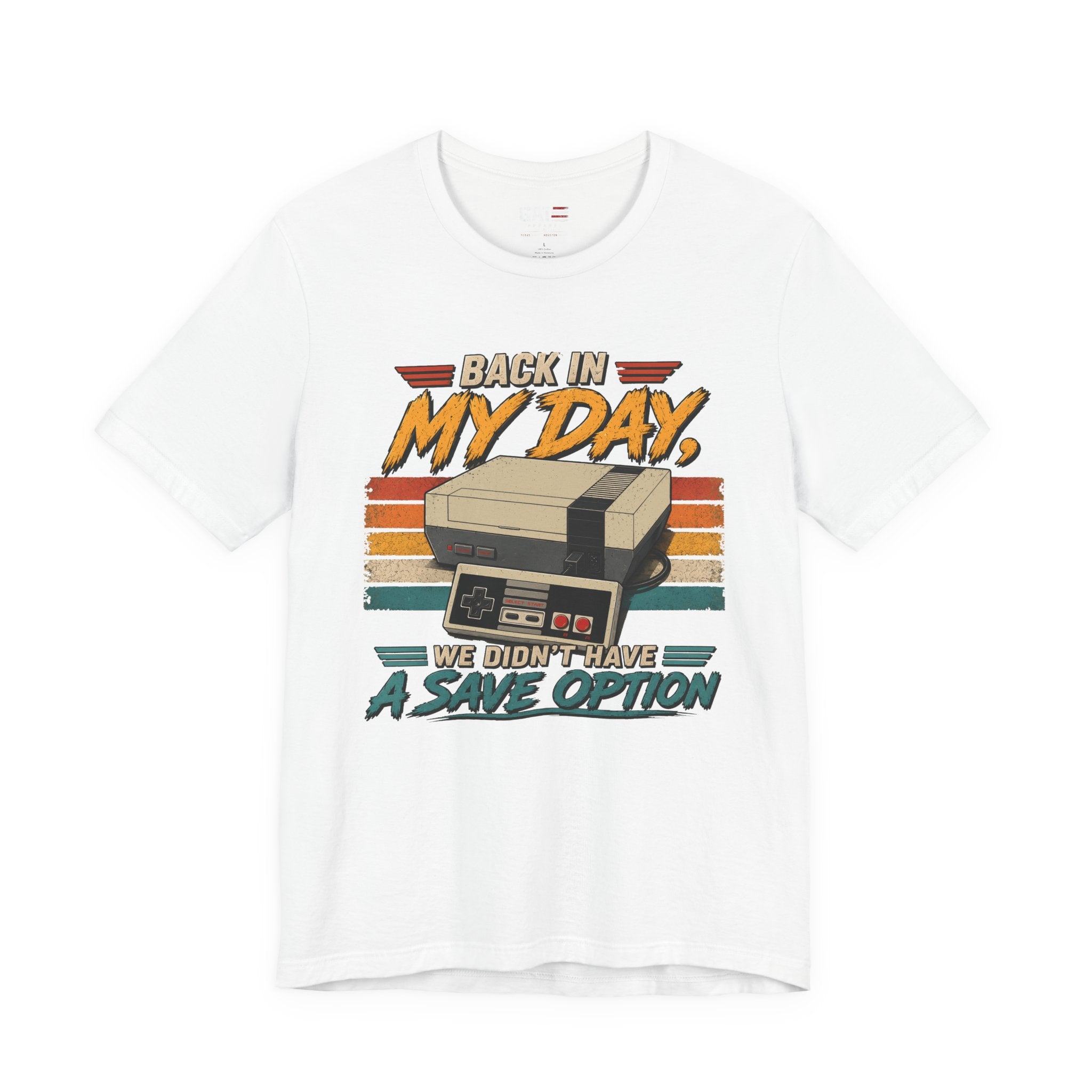 Funny Retro Gamer Shirt, Back In My Day We Didn't Have A Save Option, Vintage Gaming T Shirt, Old School Gamer Gift, Video Game Tee