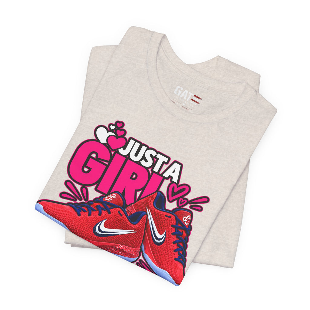 Caitlin Clark Caitlin 1s Just a Girl Sneaker Shirt | Style 2