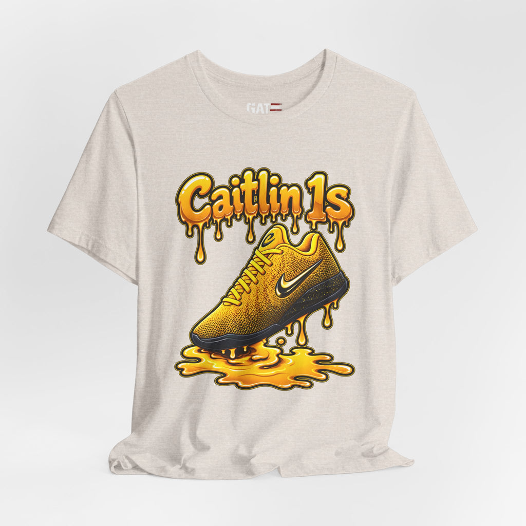 Caitlin Clark Caitlin 1s Iowa Yellow Paint Sneaker Shirt
