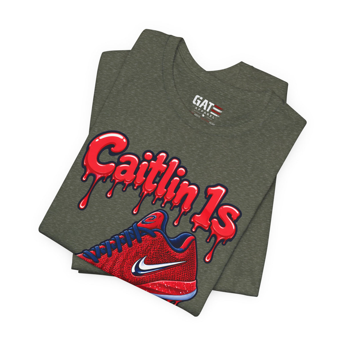 Caitlin Clark Caitlin 1s USA Reds Paint Sneaker Shirt