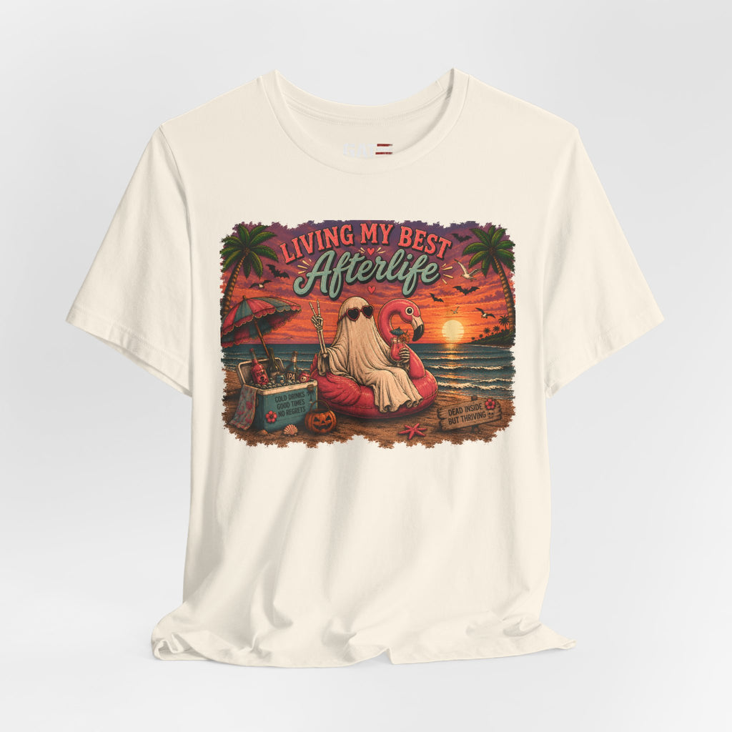 Summerween Shirt, Spooky Beach Shirt, Ghost Beach Tee, Halloween Beach Shirt, Coastal Halloween Tee, Tropical Ghost Shirt