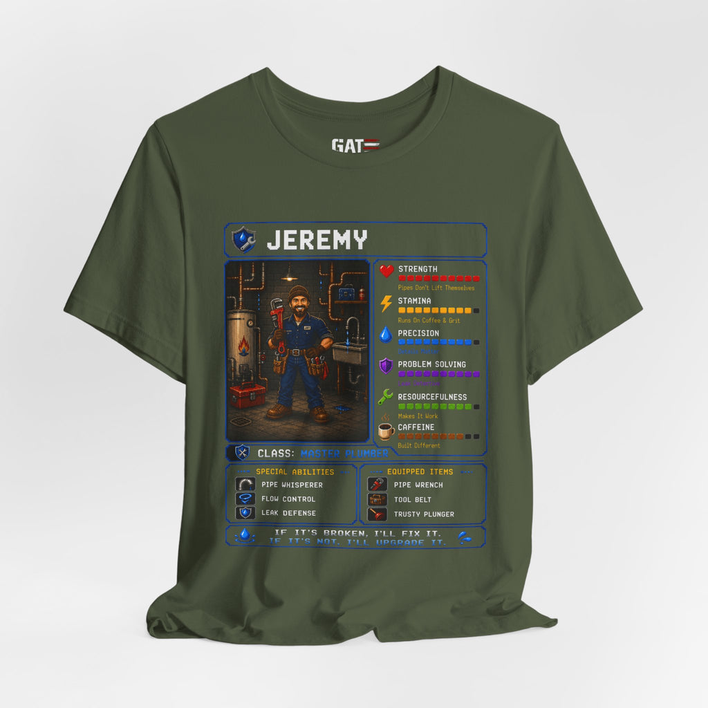 Custom Plumber RPG Character Shirt | Personalized Plumber Gift