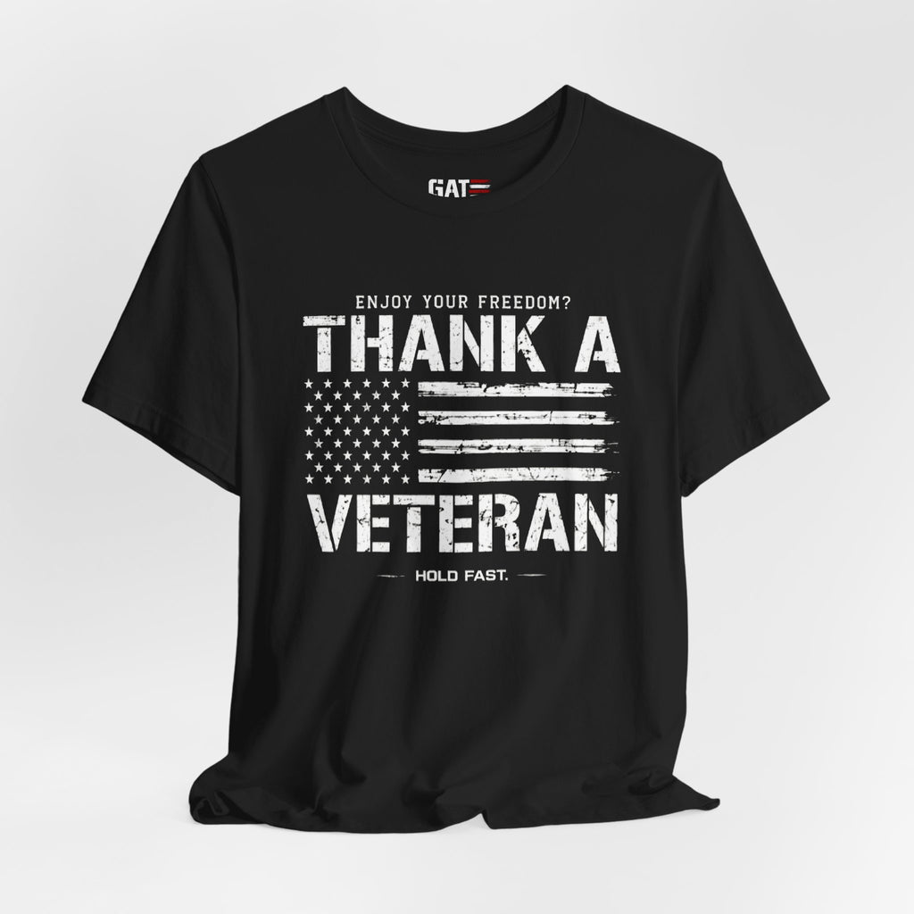 Veteran Shirt Enjoy Your Freedom Thank A Veteran Tee Patriotic American Flag Shirt Military Appreciation Gift for Men and Women