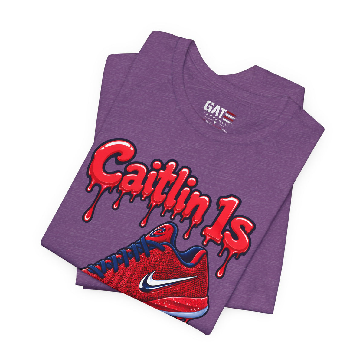 Caitlin Clark Caitlin 1s USA Reds Paint Sneaker Shirt
