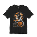 Halloween Raccoon Witch T-Shirt — Pumpkin & Cauldron Spooky Tee