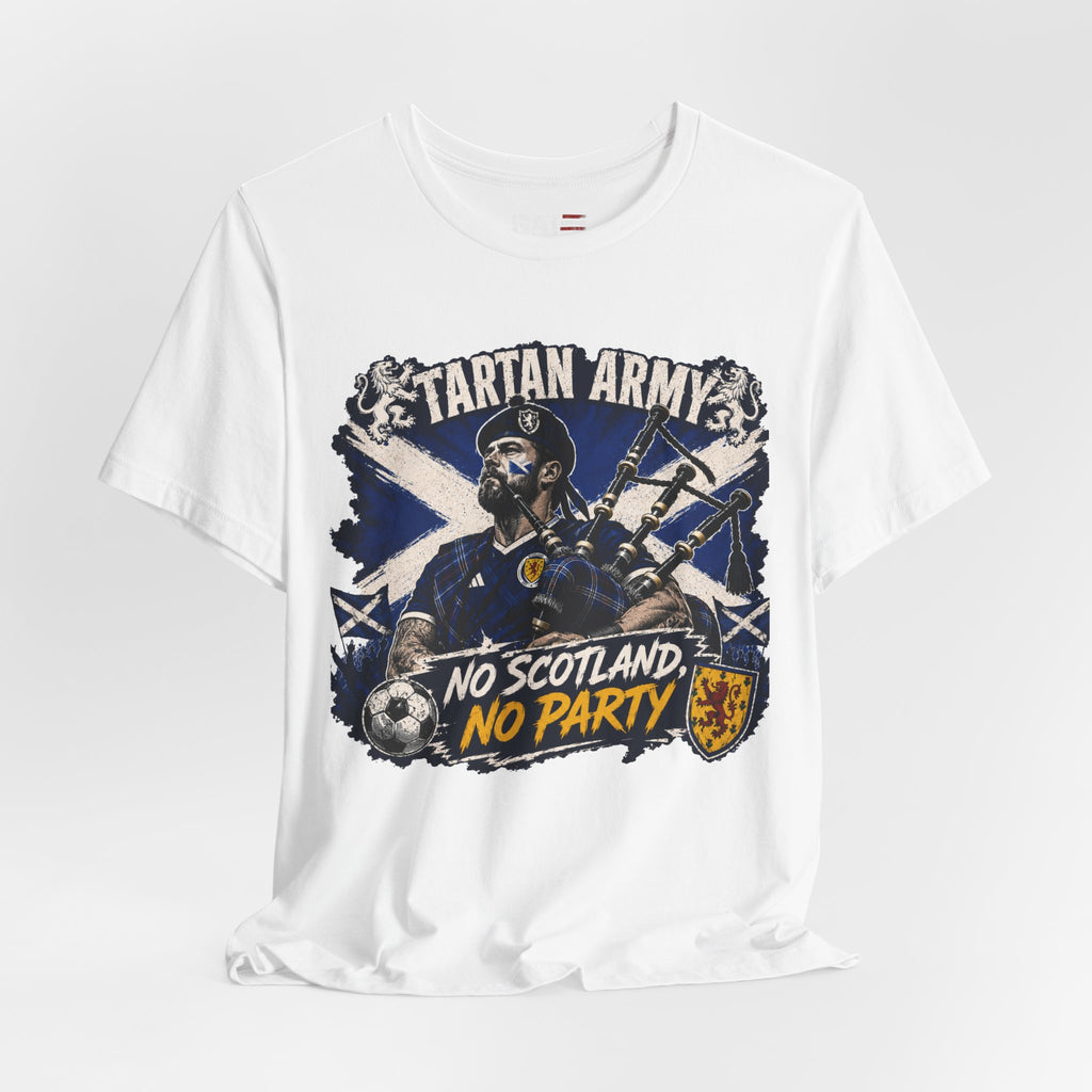 Scotland World Cup Soccer Shirt, Tartan Army Fan Tee, No Scotland No Party Shirt, Scottish Football Supporter Gift