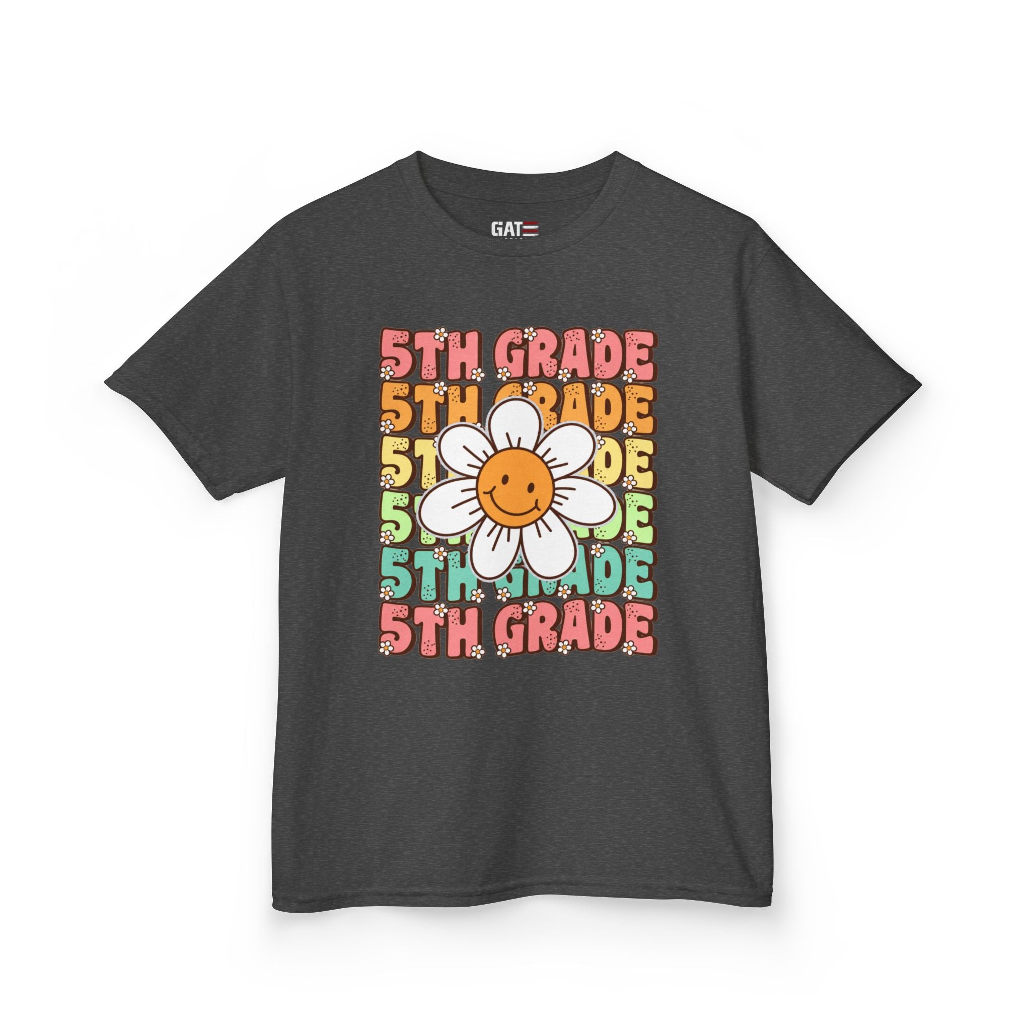 Custom Grade Level Shirt for Kids – Retro Daisy Back to School Tee