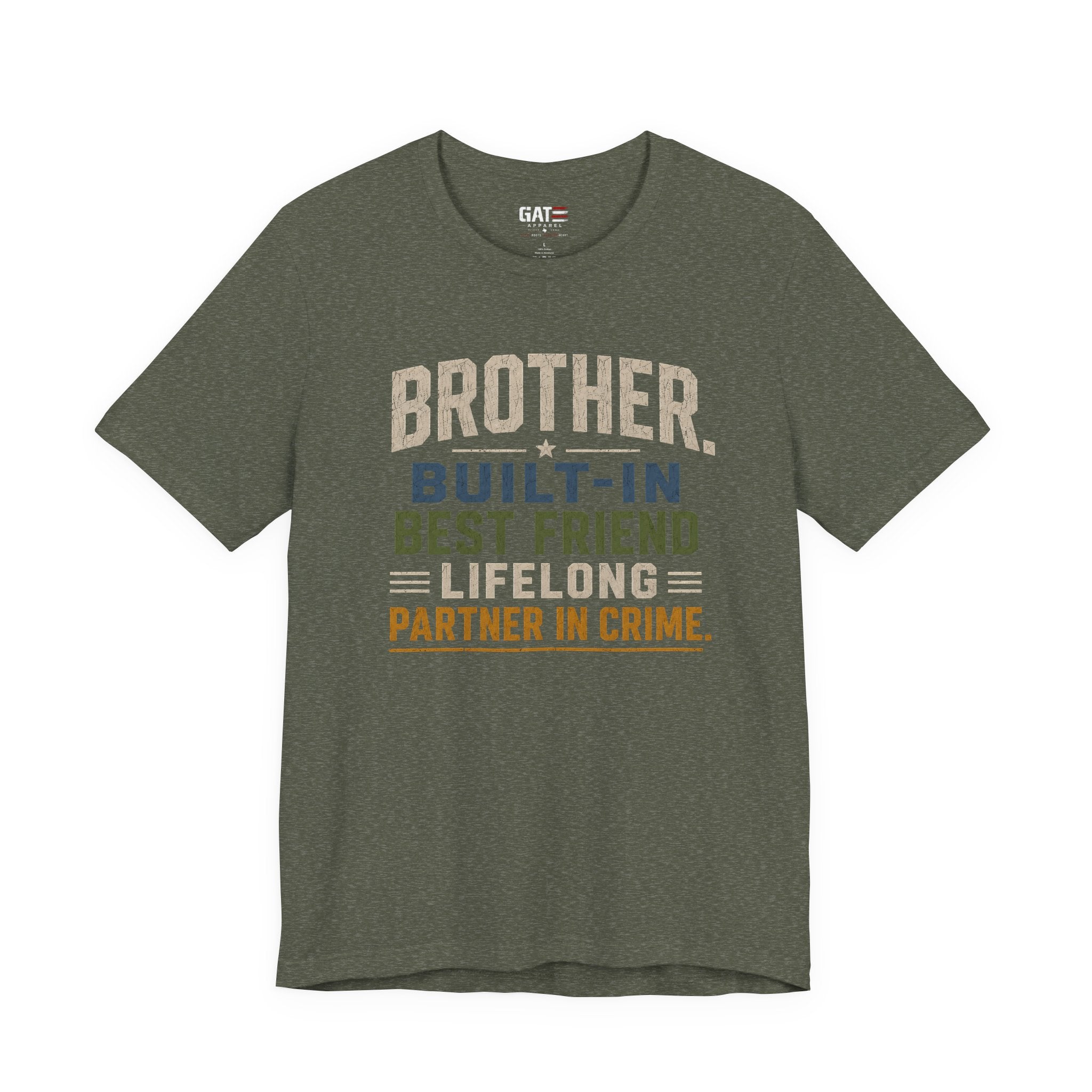 Brother Built In Best Friend Lifelong Partner In Crime Shirt, Funny Brother Gift, Sibling Tee, Brother Birthday Gift Tee