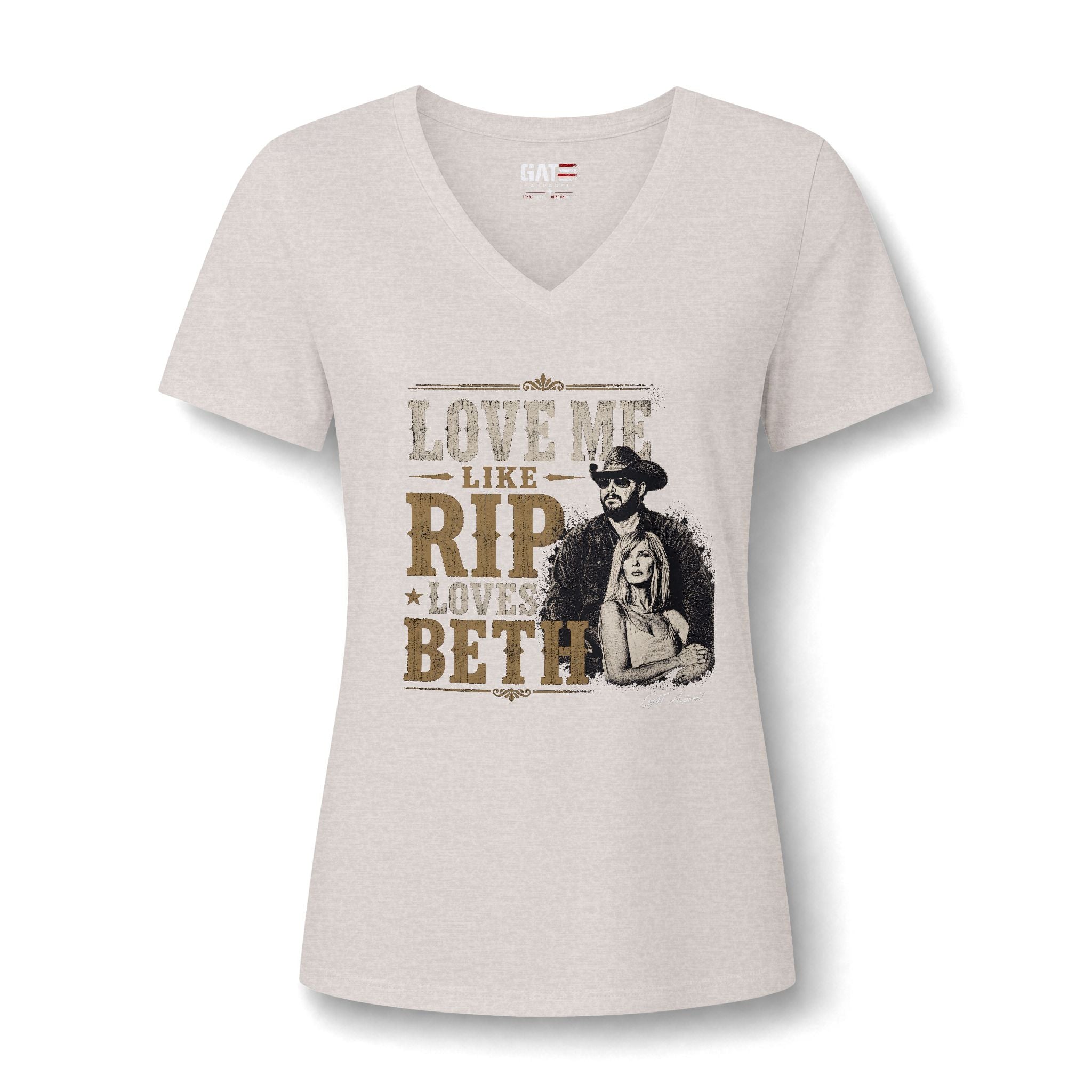 Love Me Like Rip Loves Beth V-Neck Tee