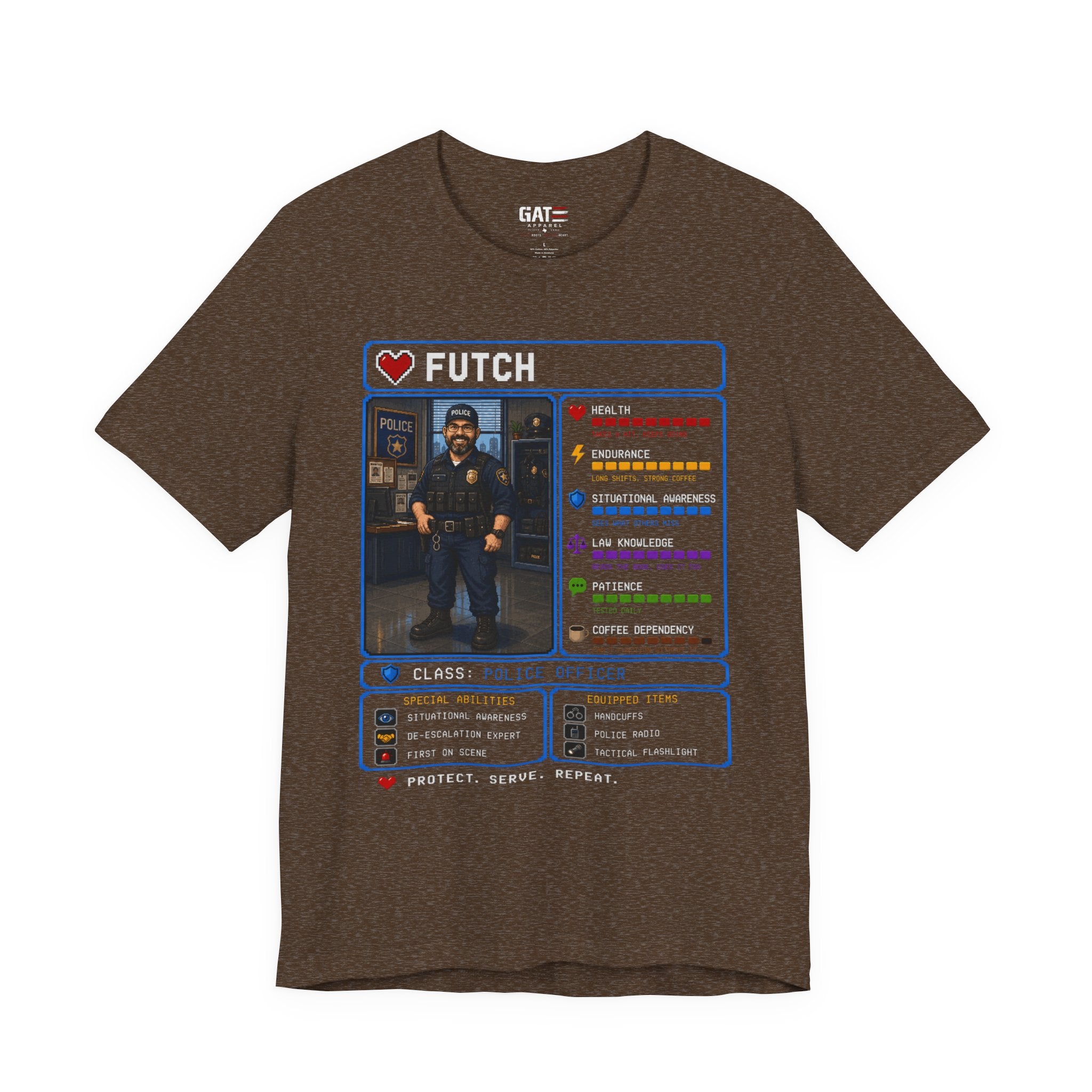 Custom Police Officer RPG Character Shirt | Personalized Law Enforcement Gift