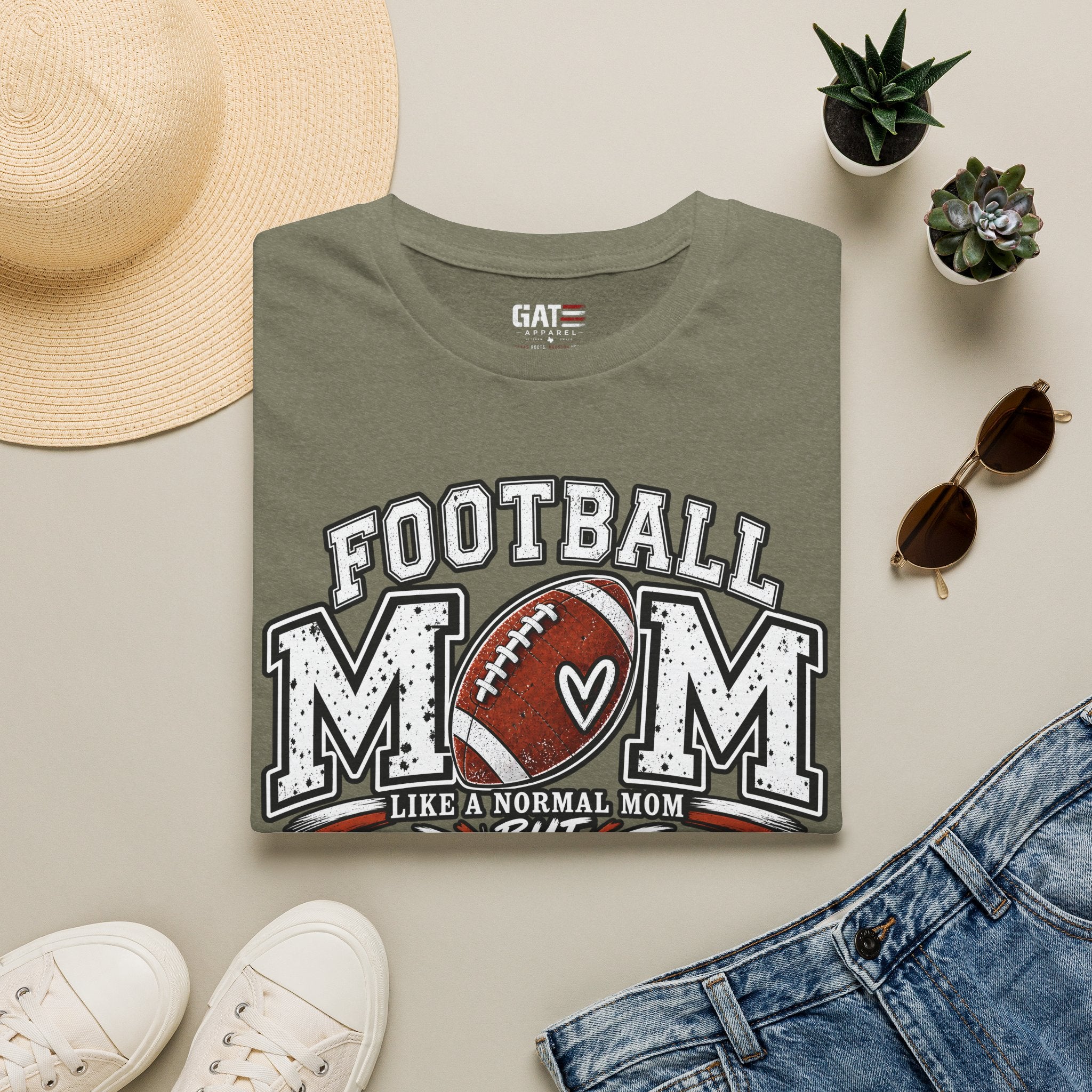 Football Mom Gildan Soft Style T-Shirt — Loud & Proud Vintage Football Mom Tee