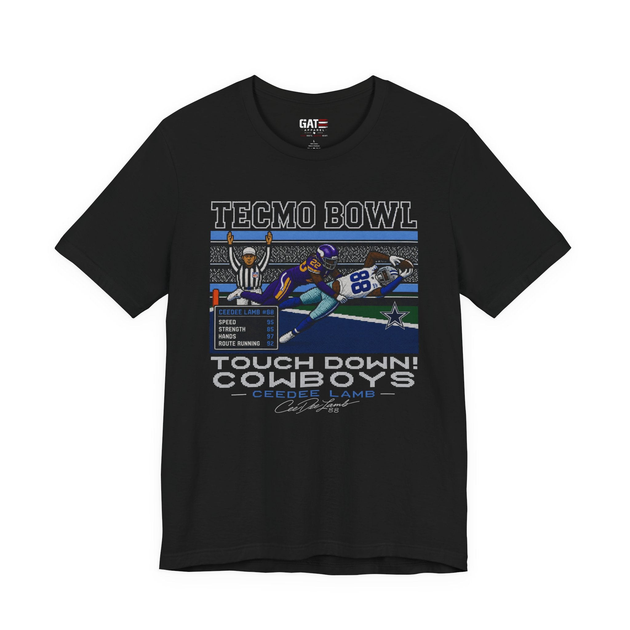 CeeDee Lamb Tecmo Bowl Shirt, Retro Dallas Football Tee, 8 Bit Touchdown Graphic T Shirt, Vintage Pixel Art Fan Gift