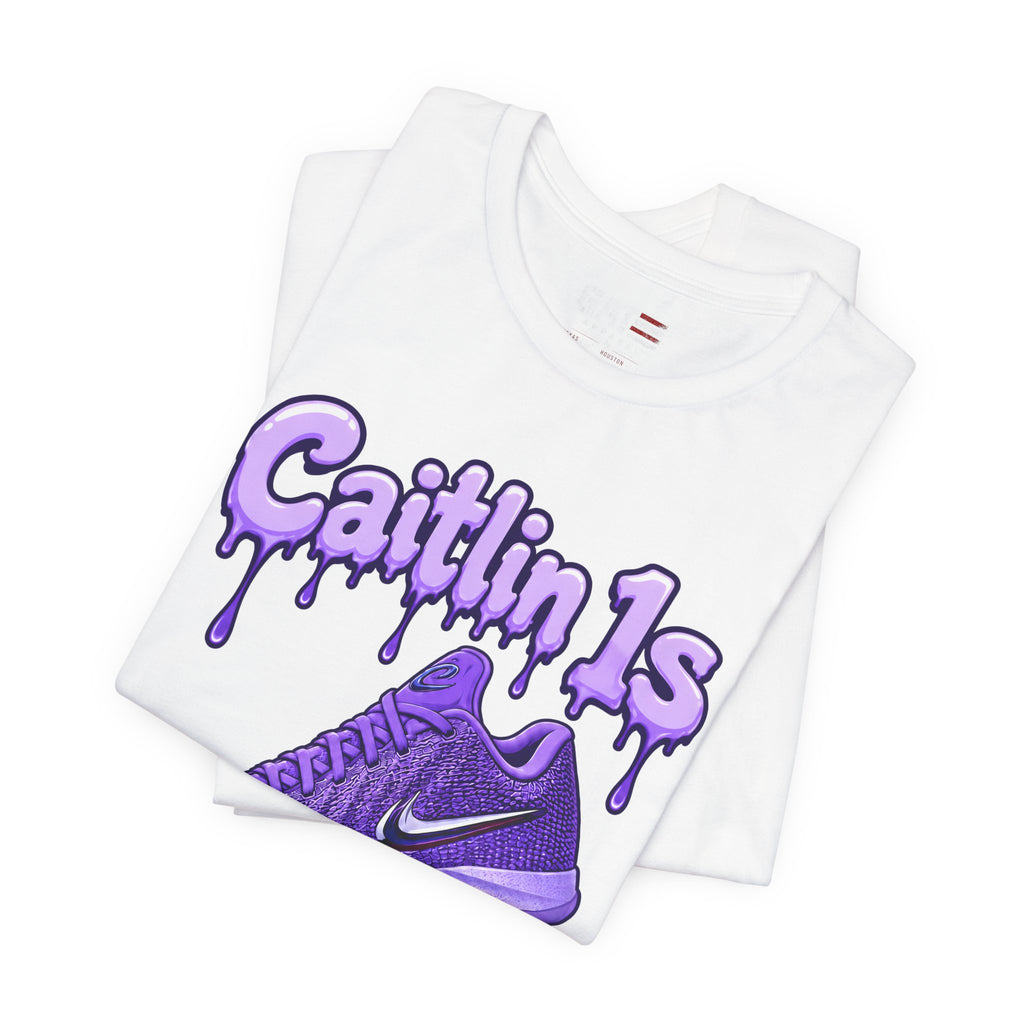 Caitlin Clark Caitlin 1s Purple Fade Paint Sneaker Shirt