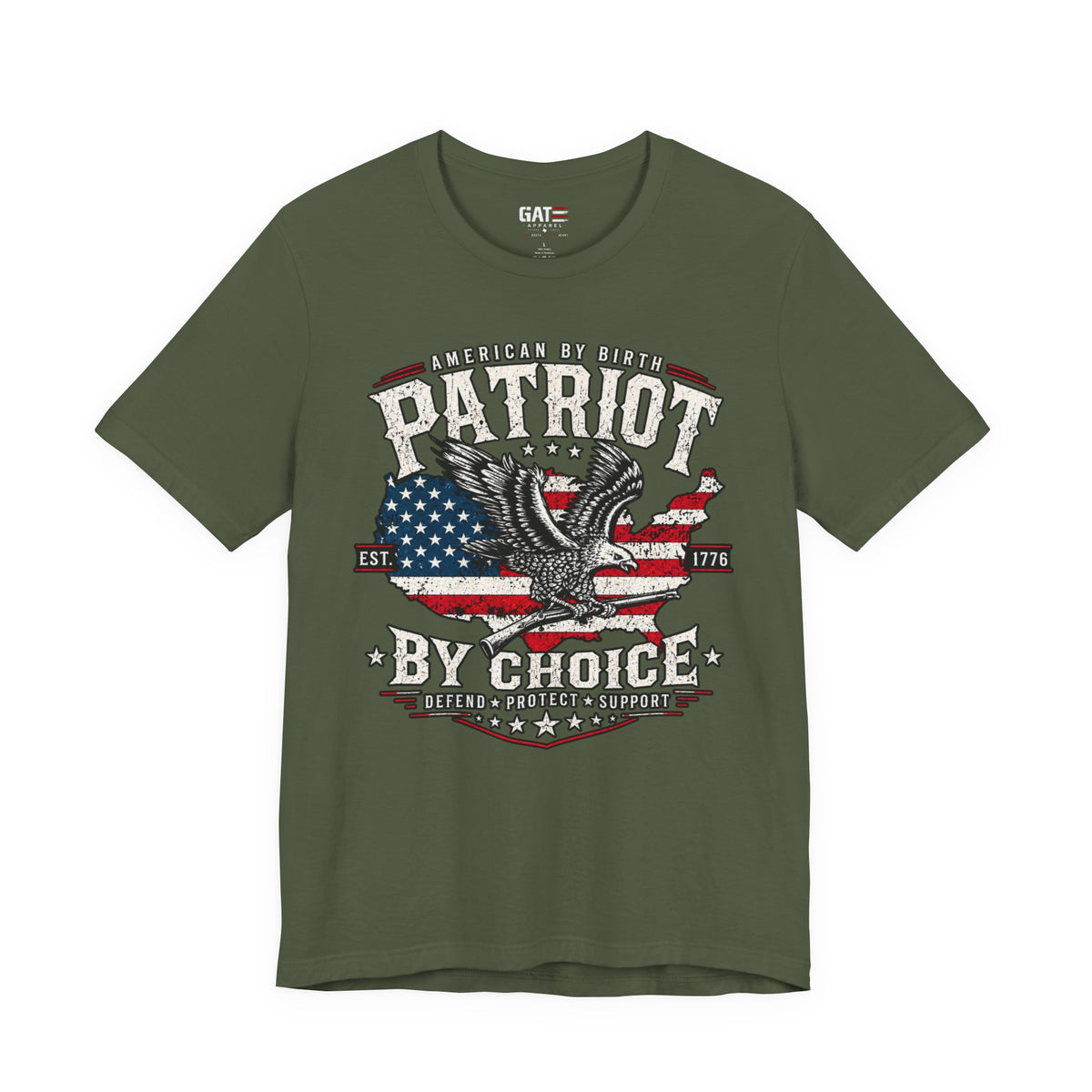 Patriot by Choice Shirt | American Flag Eagle Tee