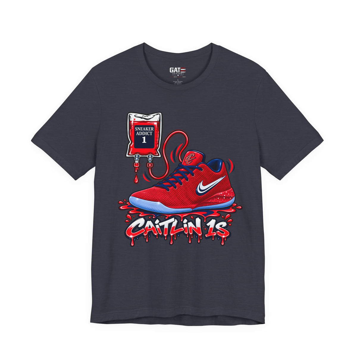 Caitlin Clark Caitlin 1s Addict Red Sneaker Shirt