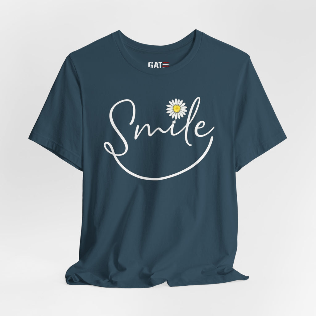 Smile Daisy Tee — Women's Floral Graphic T-Shirt