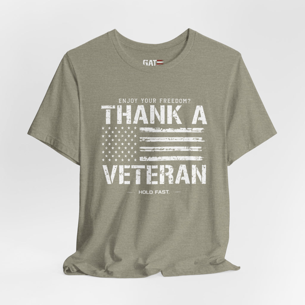 Veteran Shirt Enjoy Your Freedom Thank A Veteran Tee Patriotic American Flag Shirt Military Appreciation Gift for Men and Women