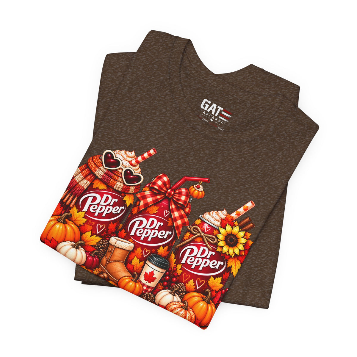 Dr Pepper Pumpkin Spice Tee — Autumn Fall Soda Graphic T-Shirt