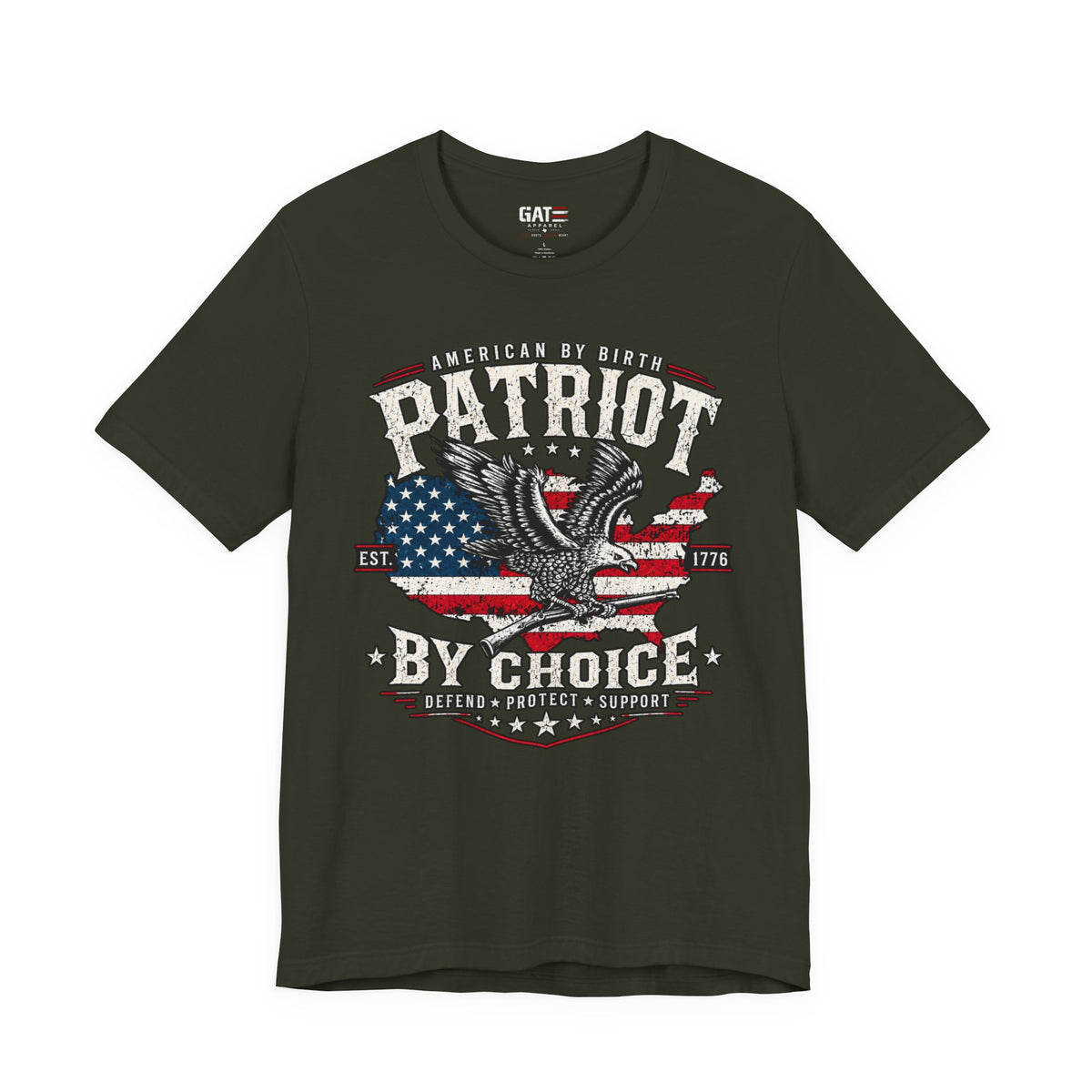 Patriot by Choice Shirt | American Flag Eagle Tee