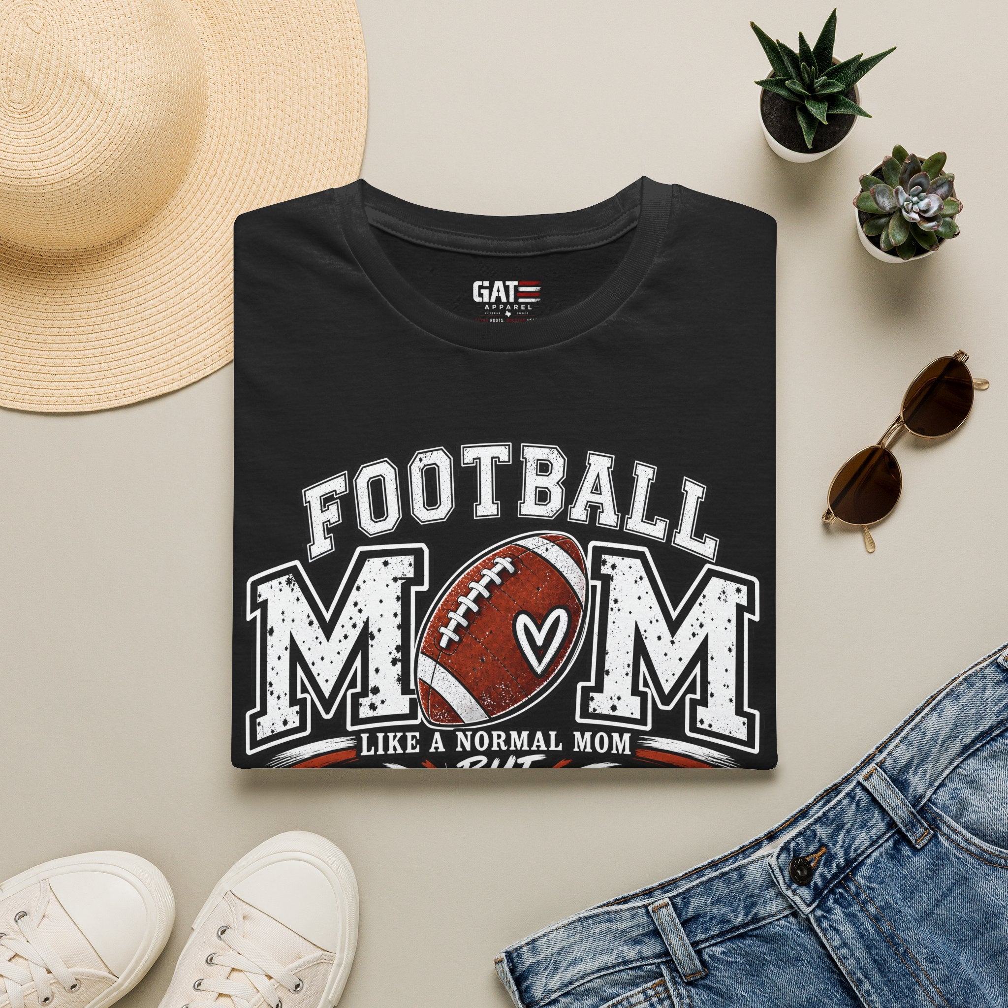 Football Mom Gildan Soft Style T-Shirt — Loud & Proud Vintage Football Mom Tee