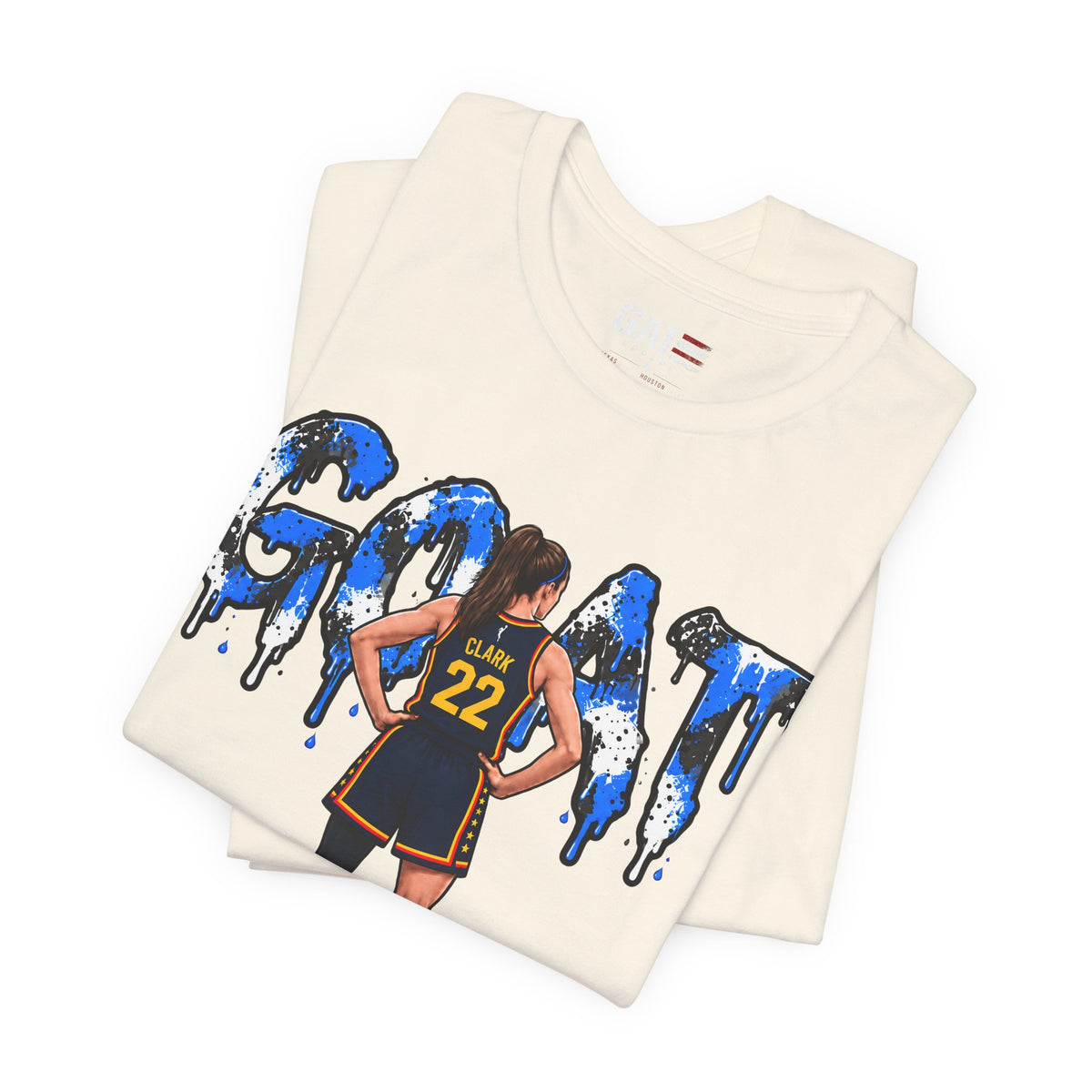 Caitlin Clark Caitlin 1s GOAT Blue Paint Sneaker Shirt